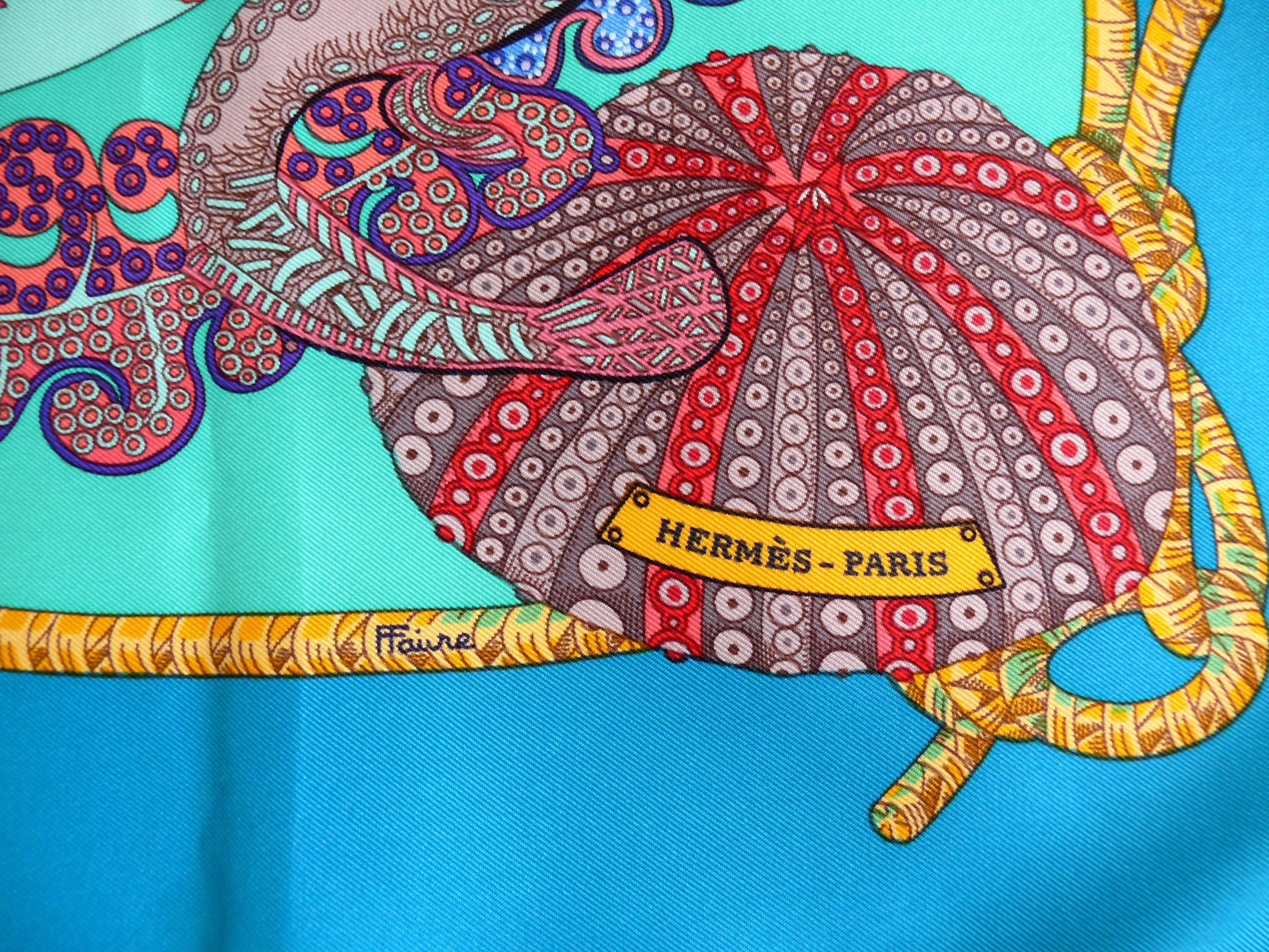 Women's Hermes Vintage Silk Carre Scarf 