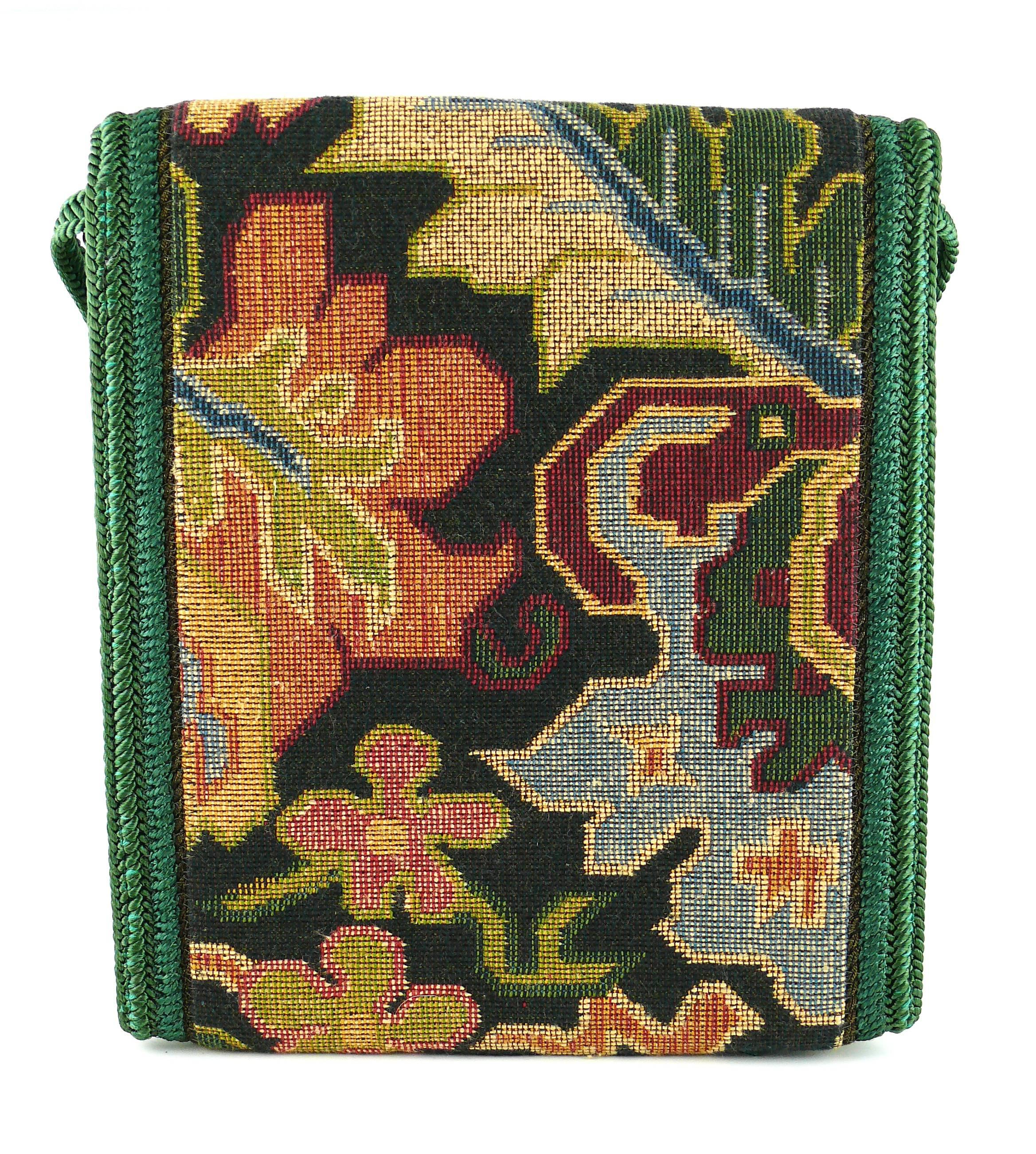 Women's Christian Dior Vintage Kilim Tapestry Cross Body Messenger Bag