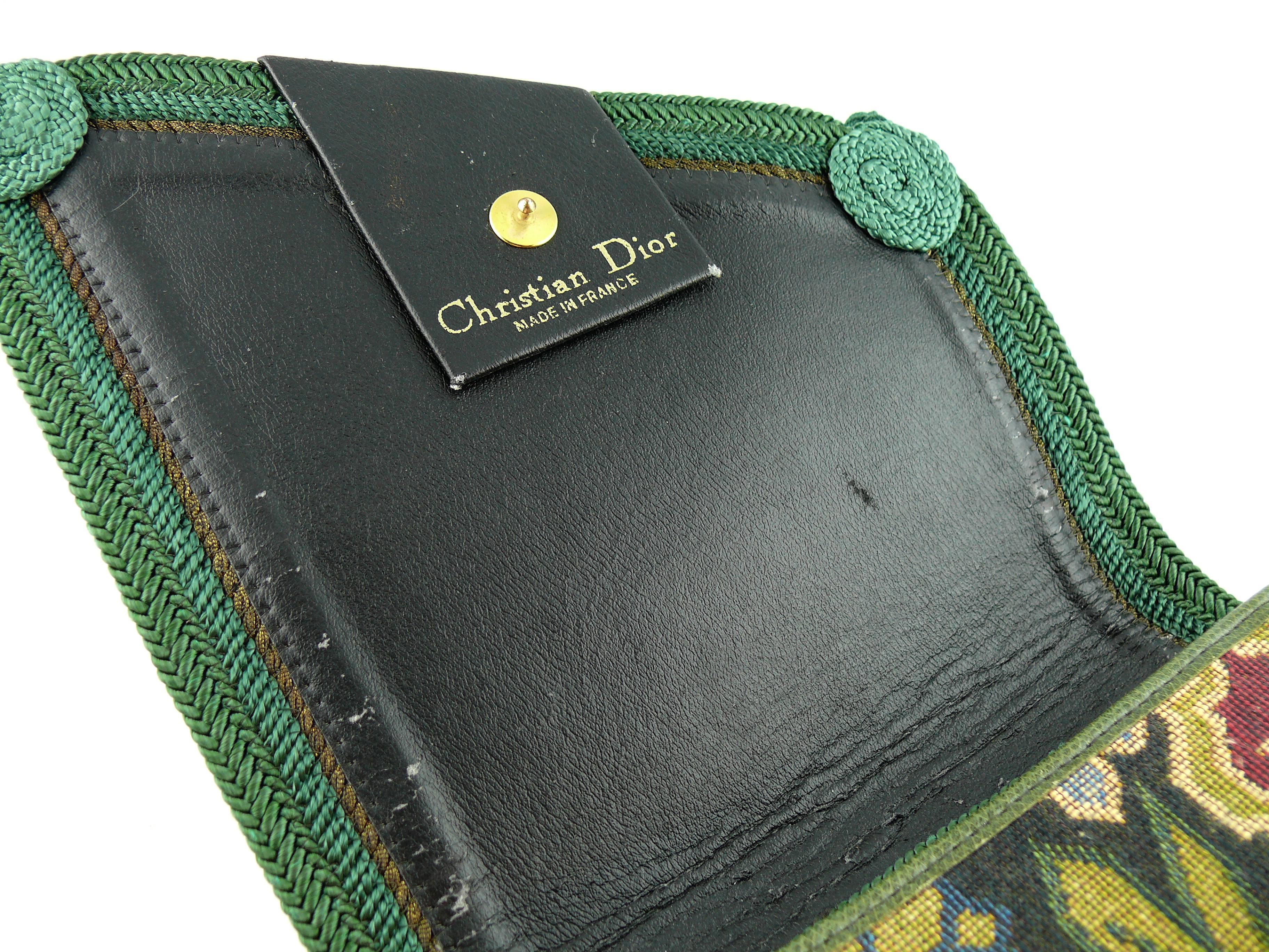 Christian Dior Vintage Kilim Tapestry Cross Body Messenger Bag 1