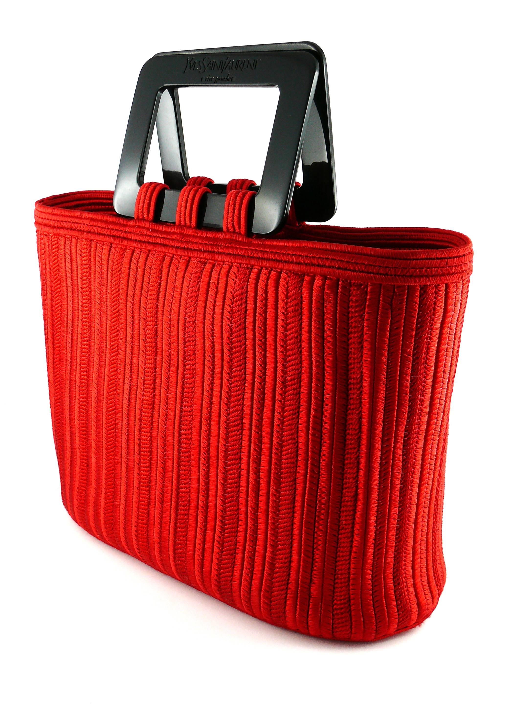 Yves Saint Laurent YSL Sac à main Passementerie rouge vintage Pour femmes 