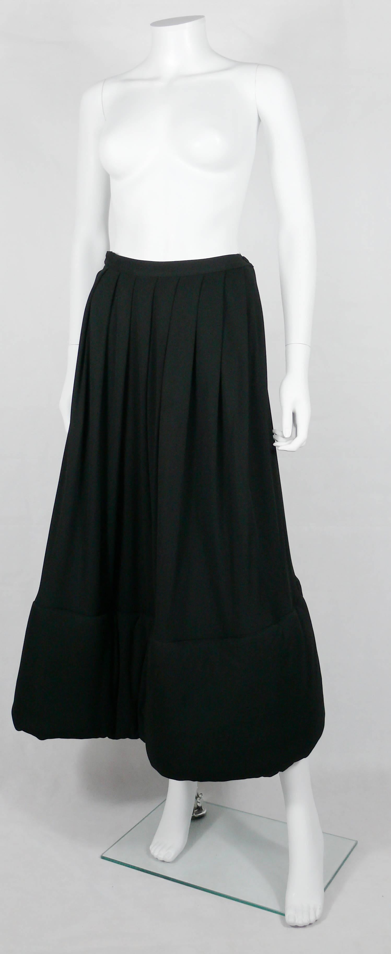 Jean Paul Gaultier Classique Vintage 1990s Rare Black Padded Skirt  For Sale 1