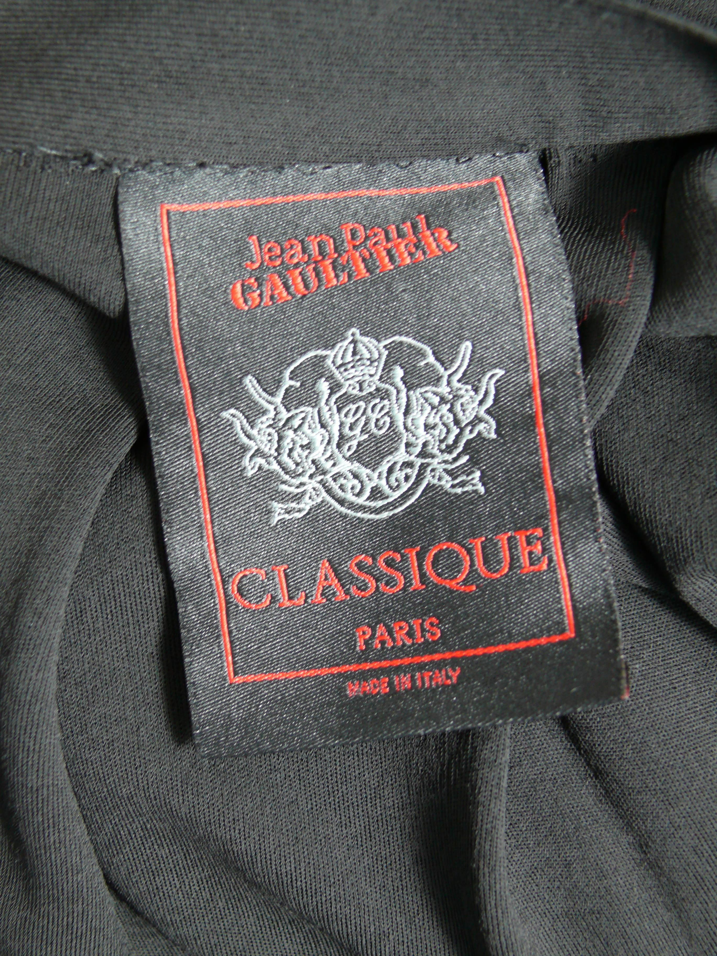 Jean Paul Gaultier Classique Vintage 1990s Rare Black Padded Skirt  For Sale 2