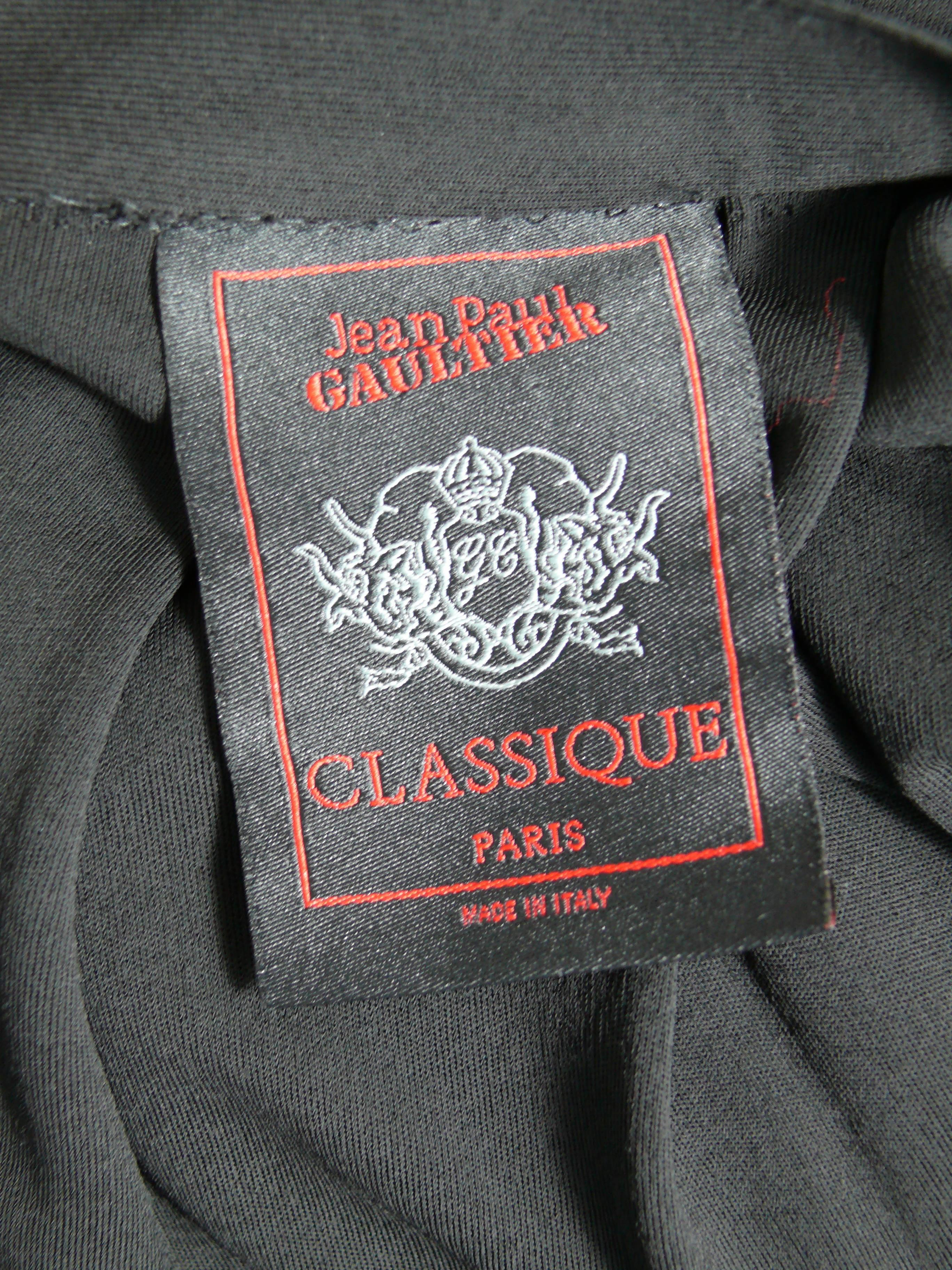 Jean Paul Gaultier Classique Vintage 1990s Rare Black Padded Skirt For Sale 2