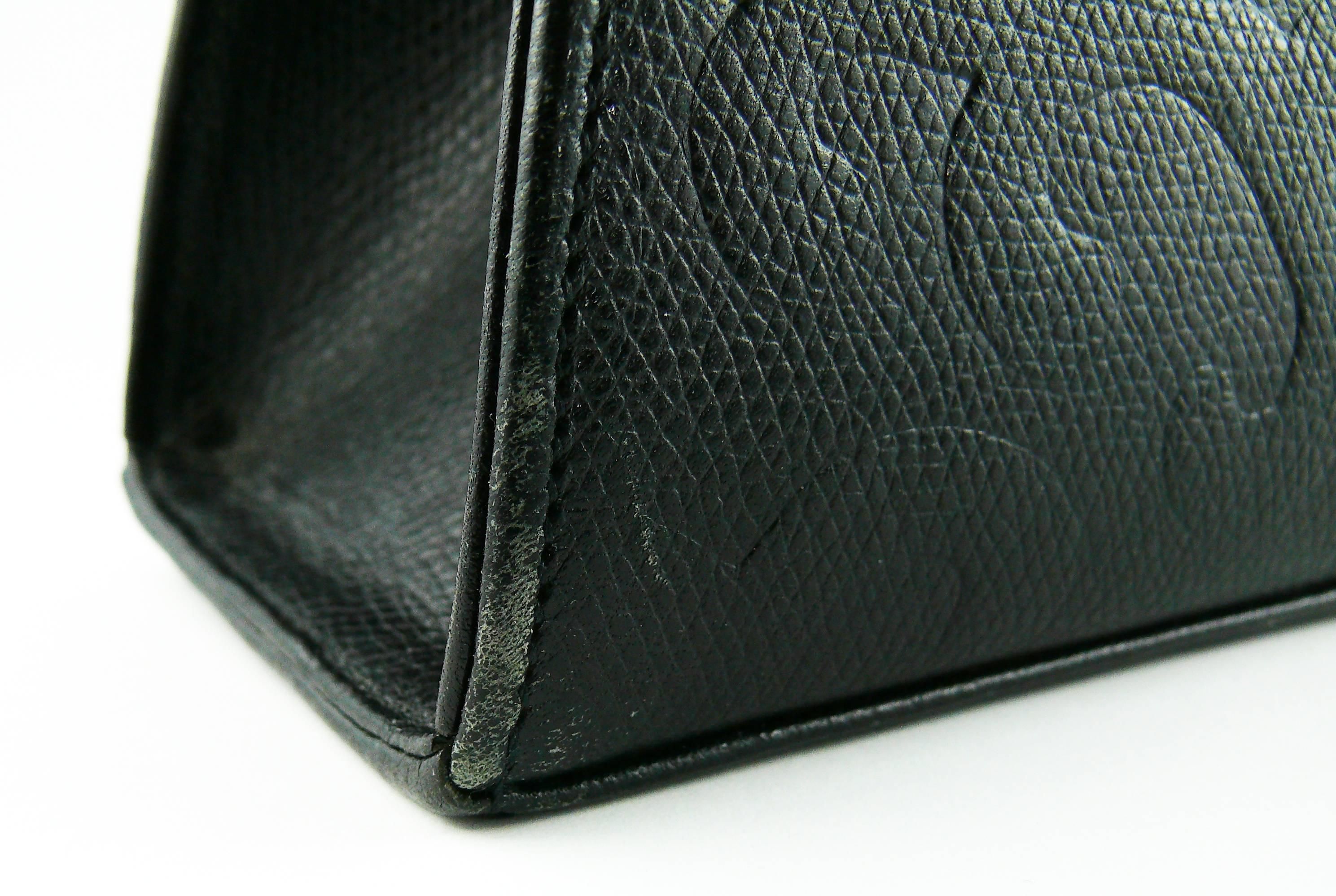 Yves Saint Laurent YSL Vintage Black Leather Arabesque Shoulder Bag 3