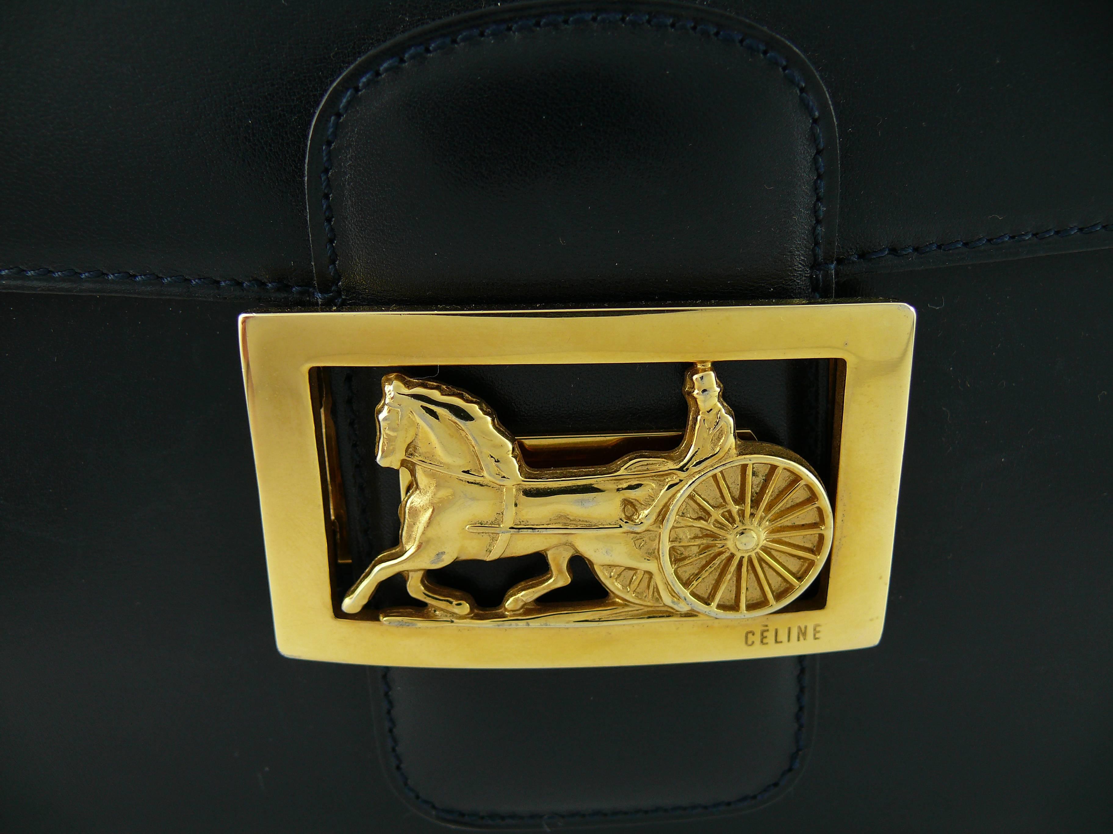 celine vintage box bag horse carriage