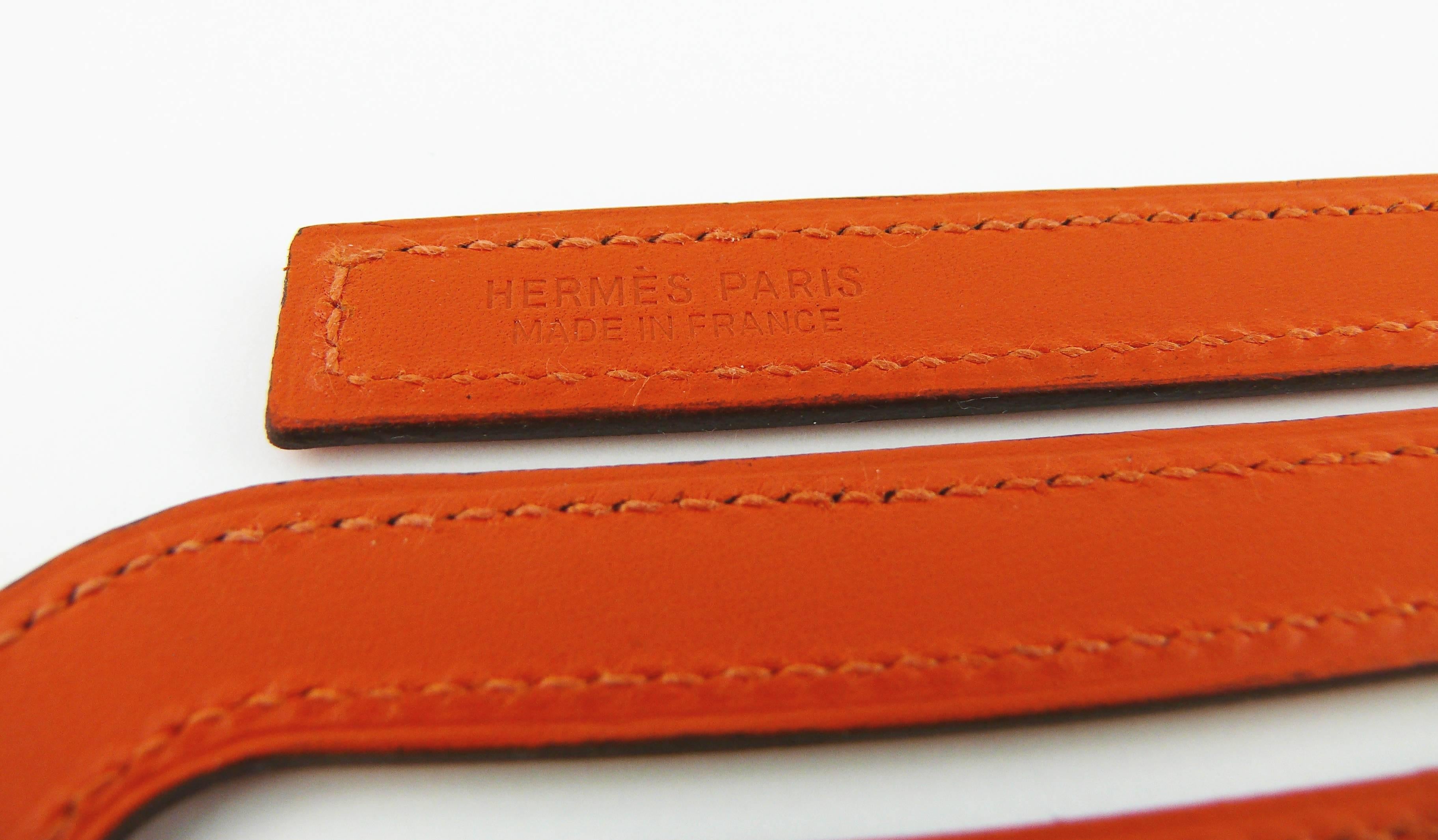 Red Hermes Orange Leather Paper Clip