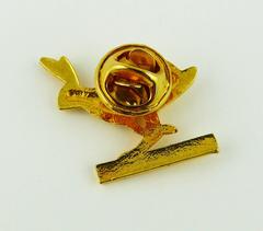 Hermes Rare Collector Gold Toned Hare Pin