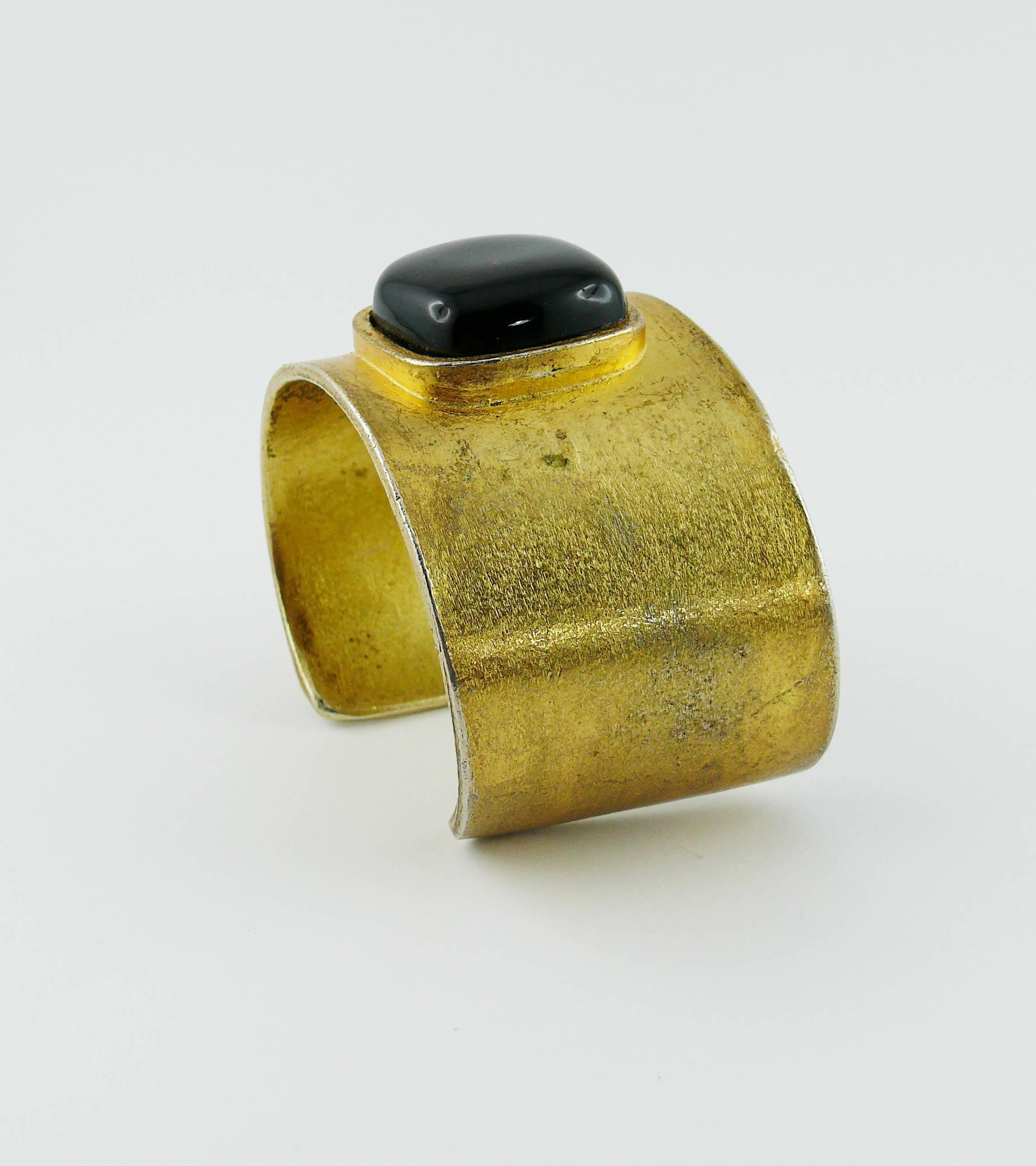 Claude Montana Vintage 1980s Asymetrical Space Age Cuff Bracelet In Good Condition In Nice, FR