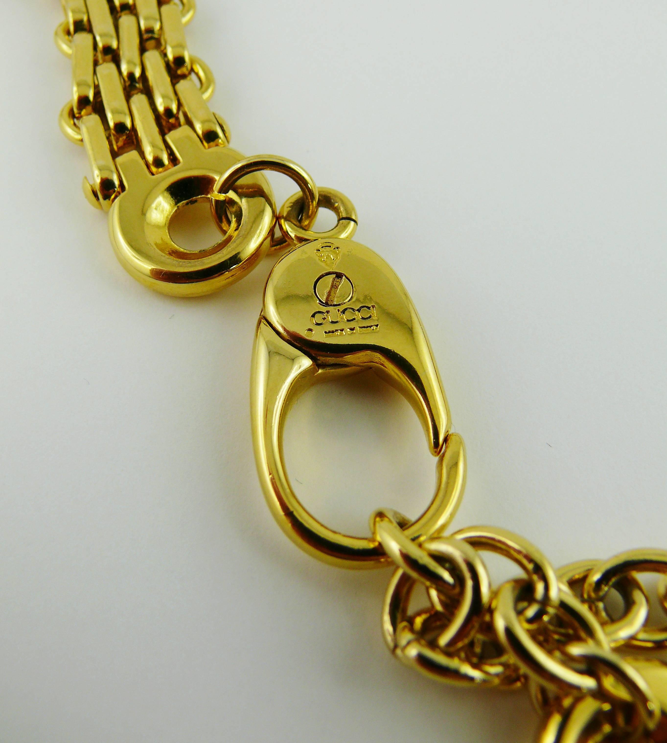 Gucci Vintage Two Toned Chain Belt In Excellent Condition In Nice, FR