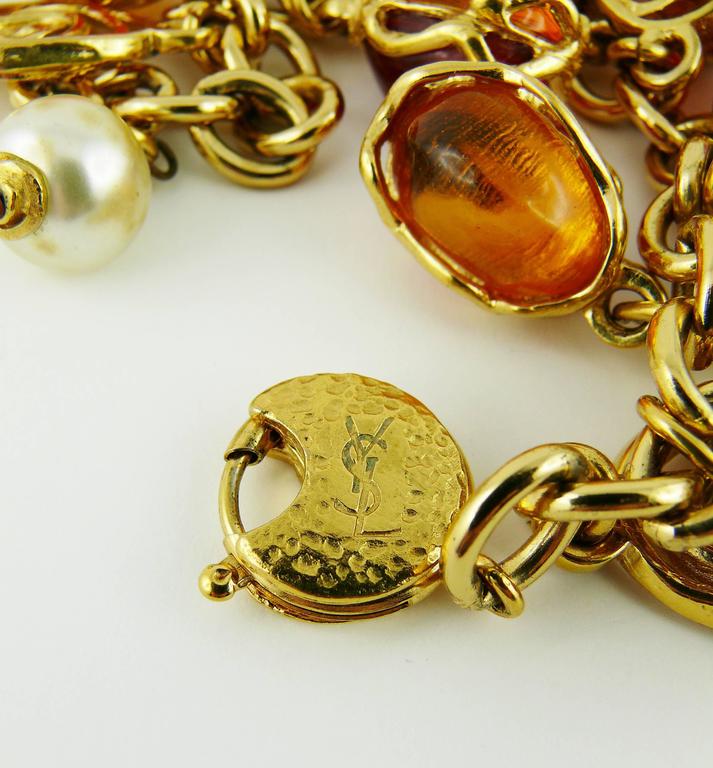 Yves Saint Laurent YSL Vintage Charm Bracelet at 1stDibs ysl charm