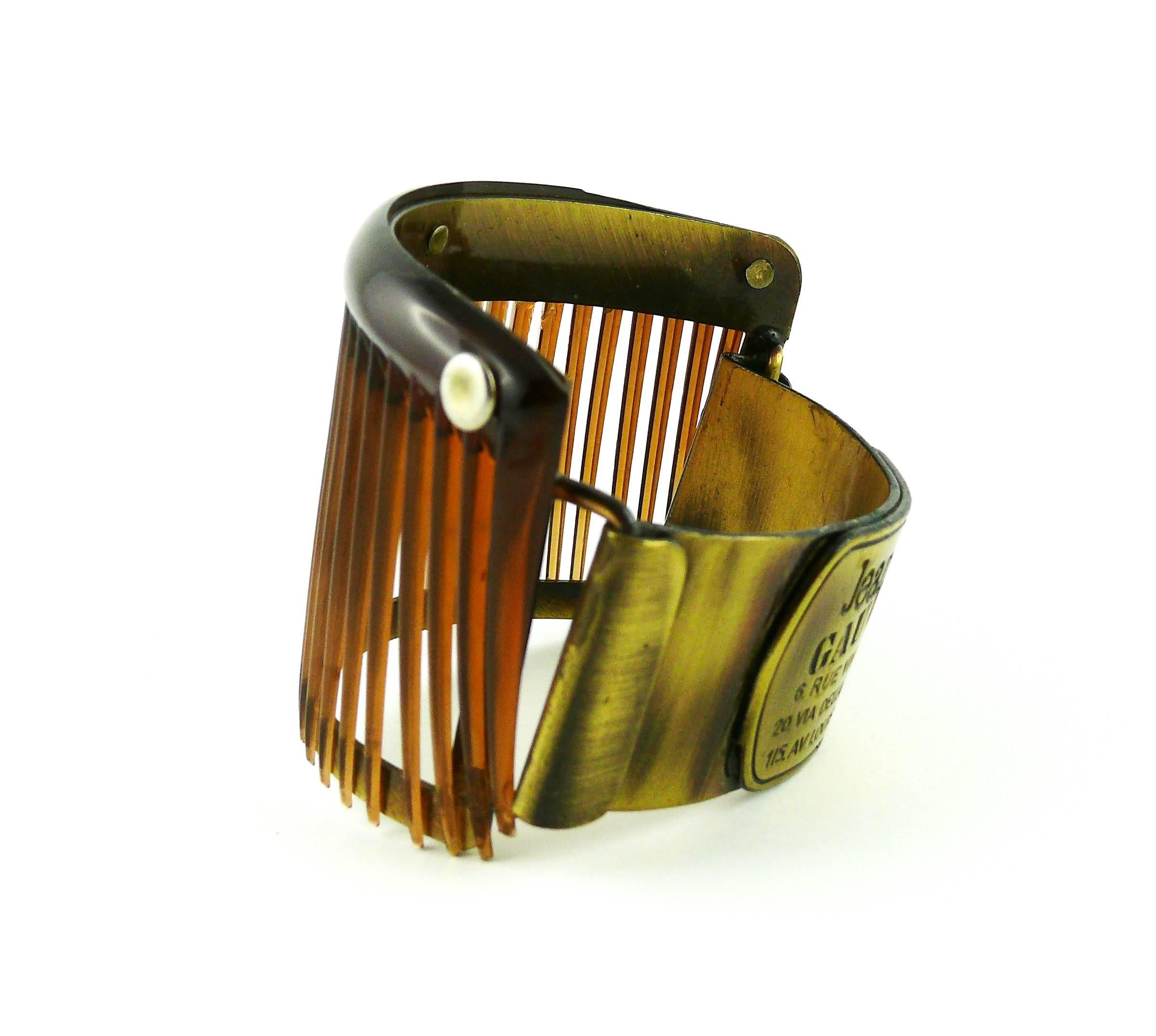 Women's Jean Paul Gaultier Vintage Rare Comb Cage Cuff Bracelet  For Sale