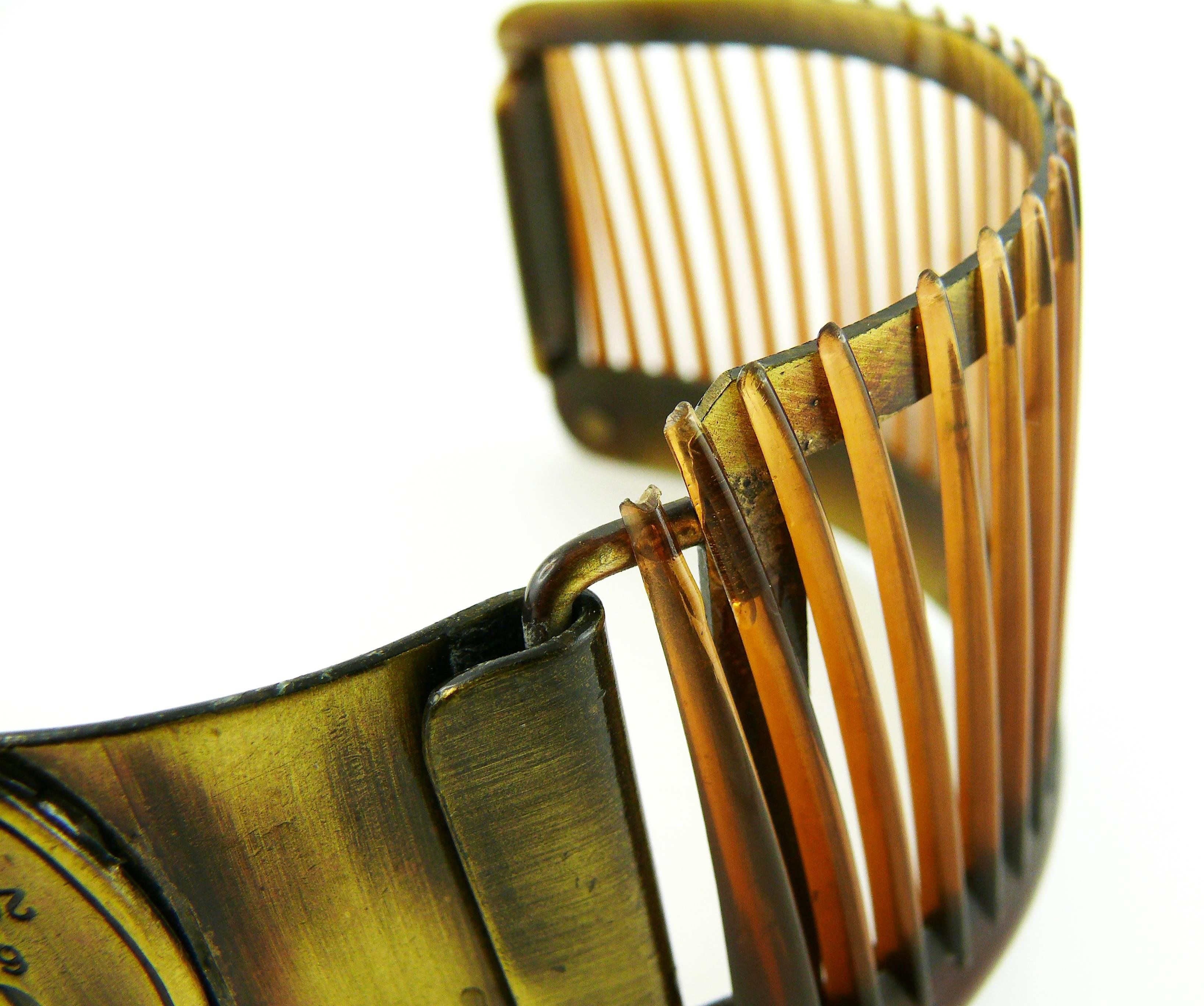 Jean Paul Gaultier Vintage Rare Comb Cage Cuff Bracelet  For Sale 5