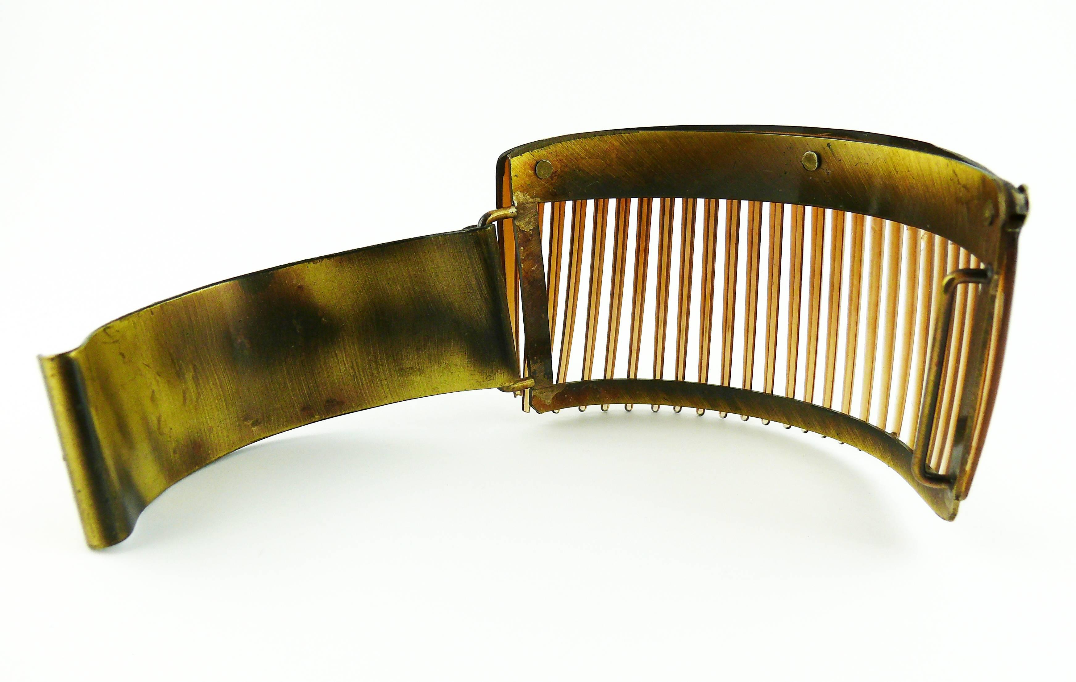 Jean Paul Gaultier Vintage Rare Comb Cage Cuff Bracelet  For Sale 1