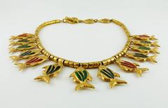 Yves Saint Laurent YSL Vintage Summer Fish Necklace Rare