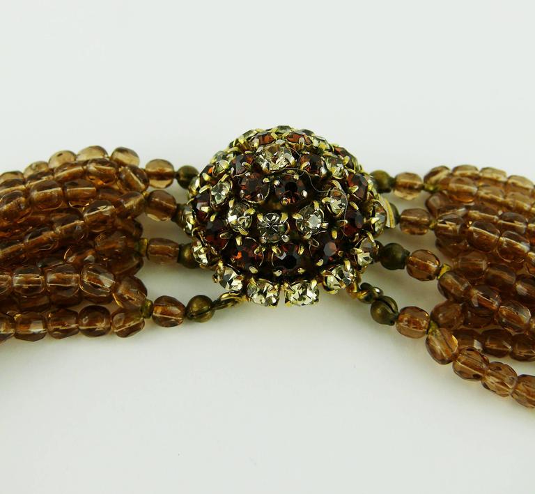 Christian Dior Vintage 1964 Multi Strand Beaded Necklace For Sale at