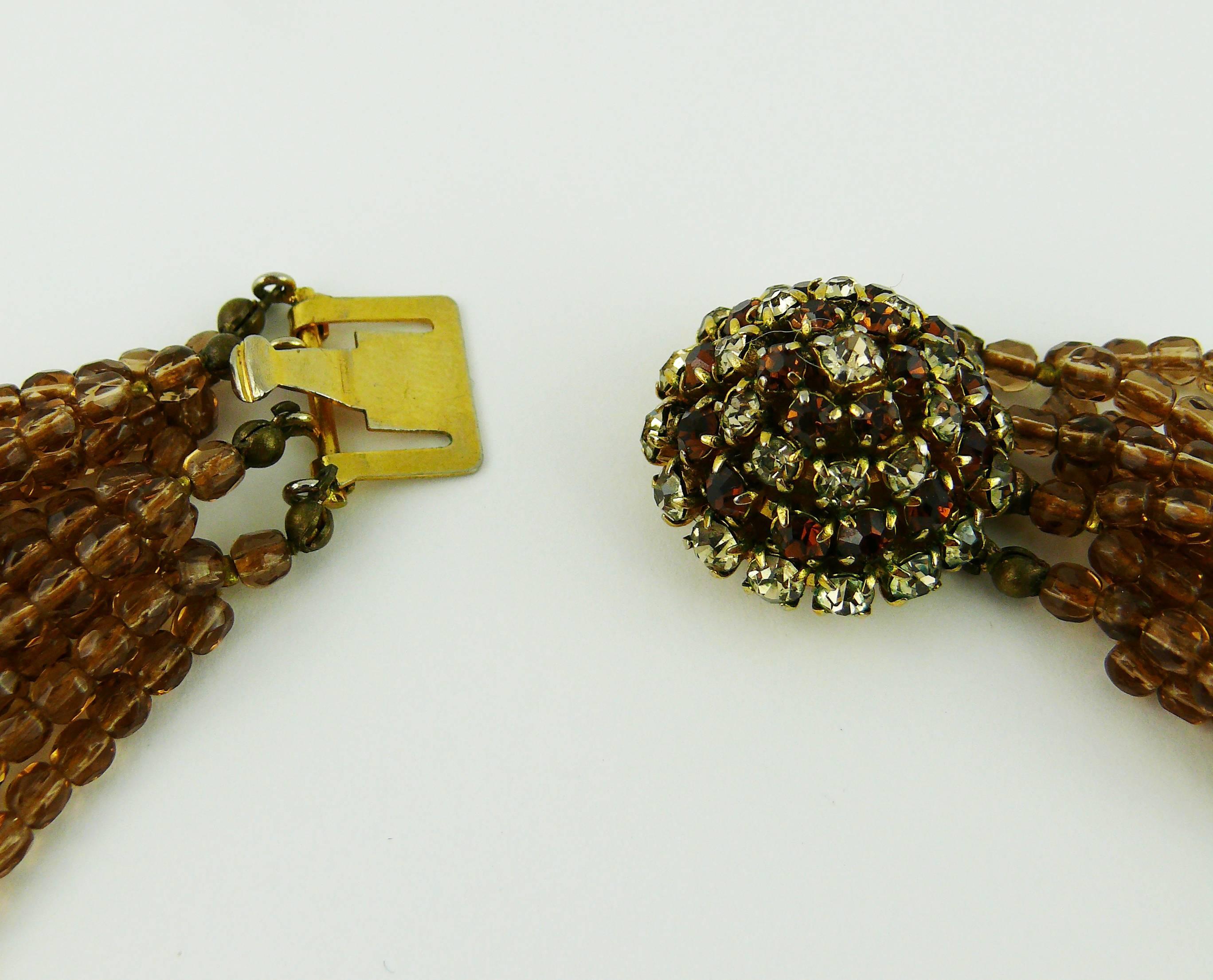 Christian Dior Vintage 1964 Multi Strand Beaded Necklace For Sale 1