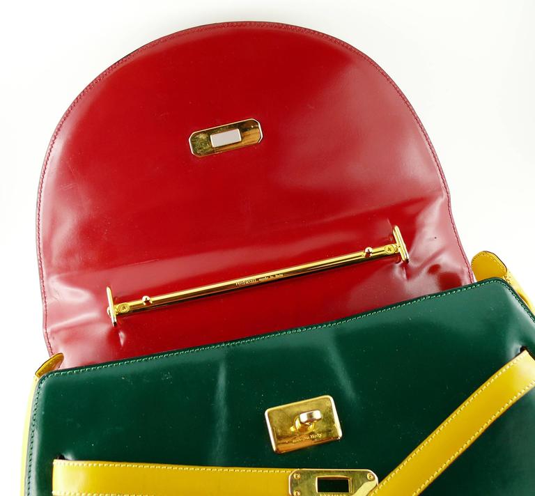 Moschino Vintage Color Block Leather Handbag at 1stDibs color block