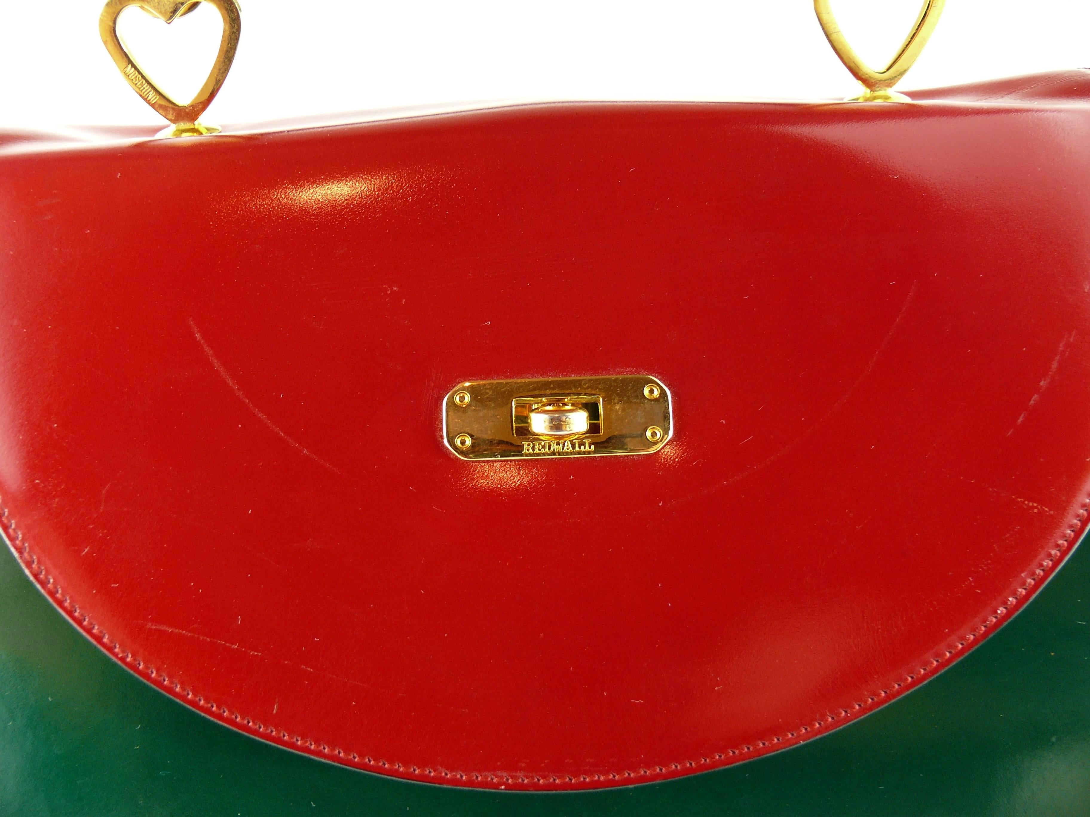 Moschino Vintage Color Block Leather Handbag 1