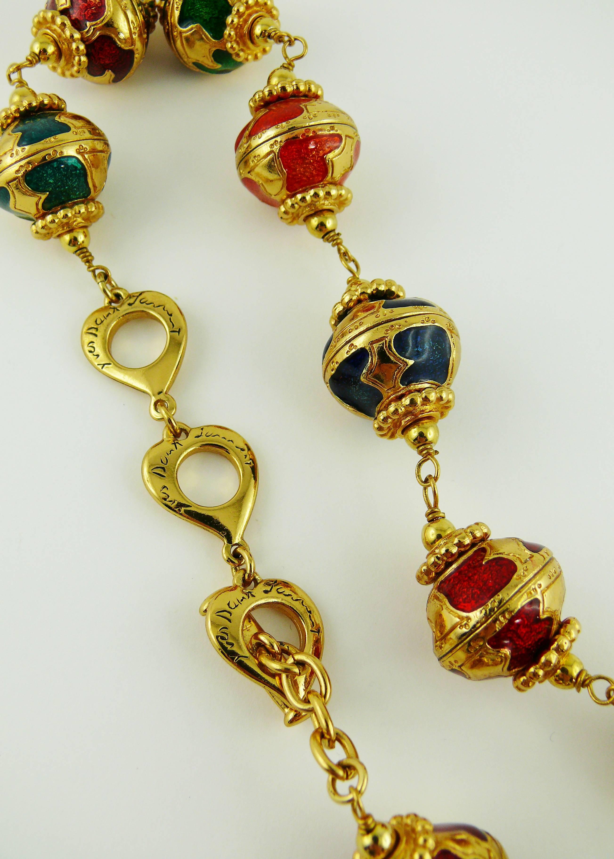 Women's Yves Saint Laurent YSL Vintage Russian Style Enamel Necklace