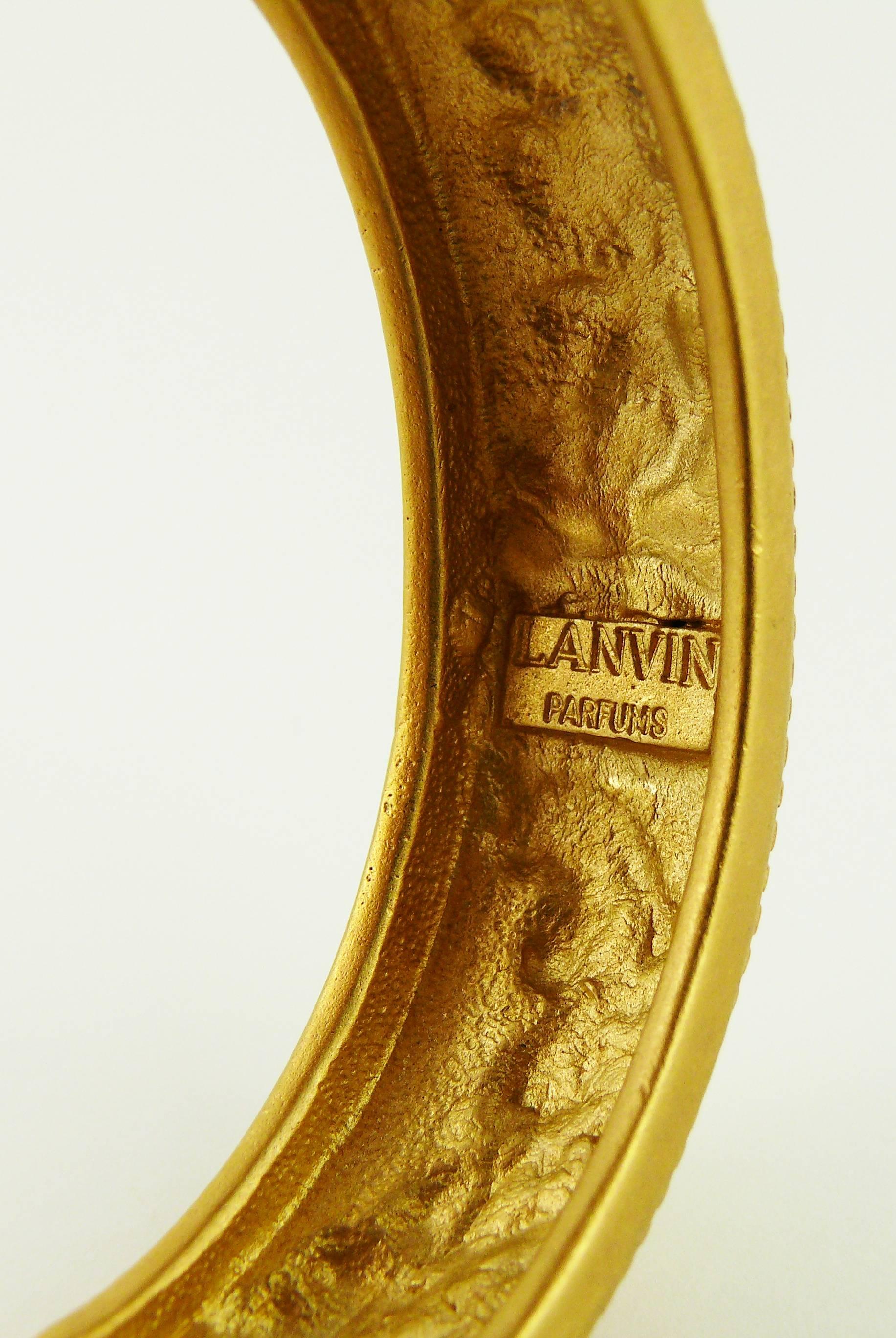 Lanvin Vintage Gold Toned Arpege Bracelet For Sale 3