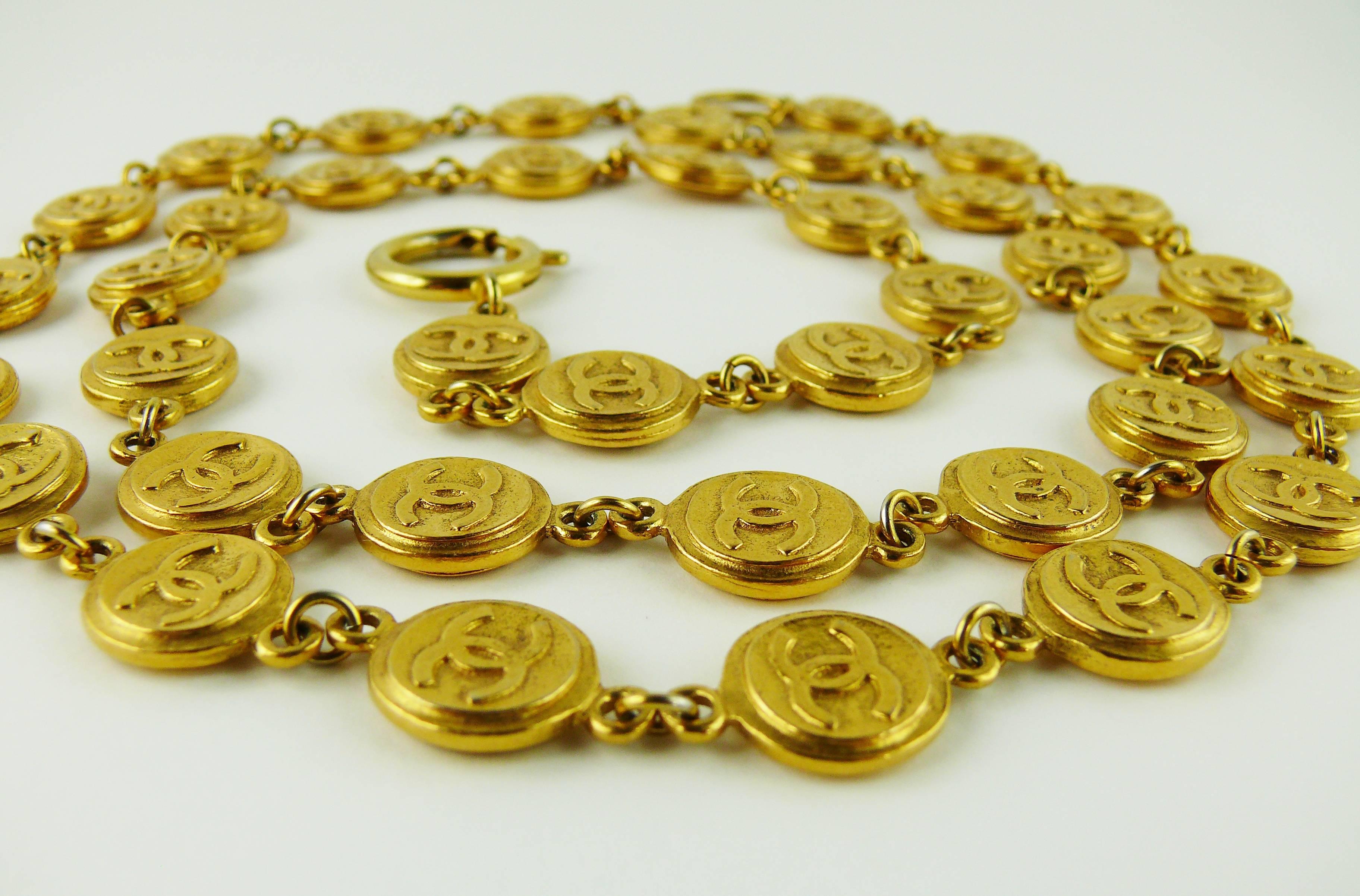 vintage chanel coin necklace
