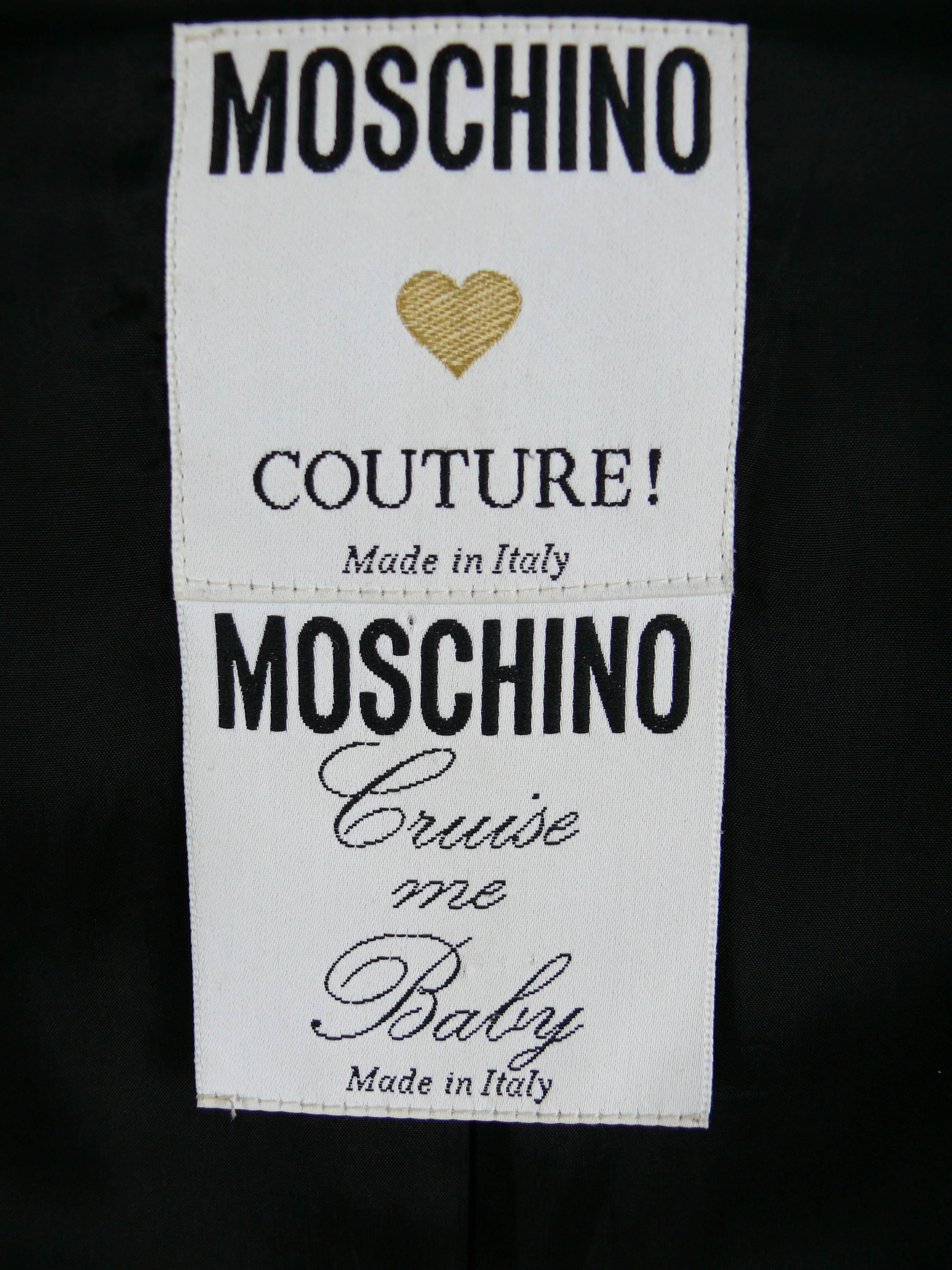 Women's Moschino Couture Vintage Rare Iconic 1989 Black Lobster Blazer