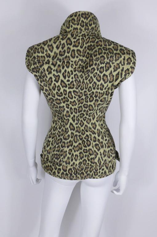 Jean Paul Gaultier Vintage Denim Cheetah Print Corset Jacket at 1stDibs ...