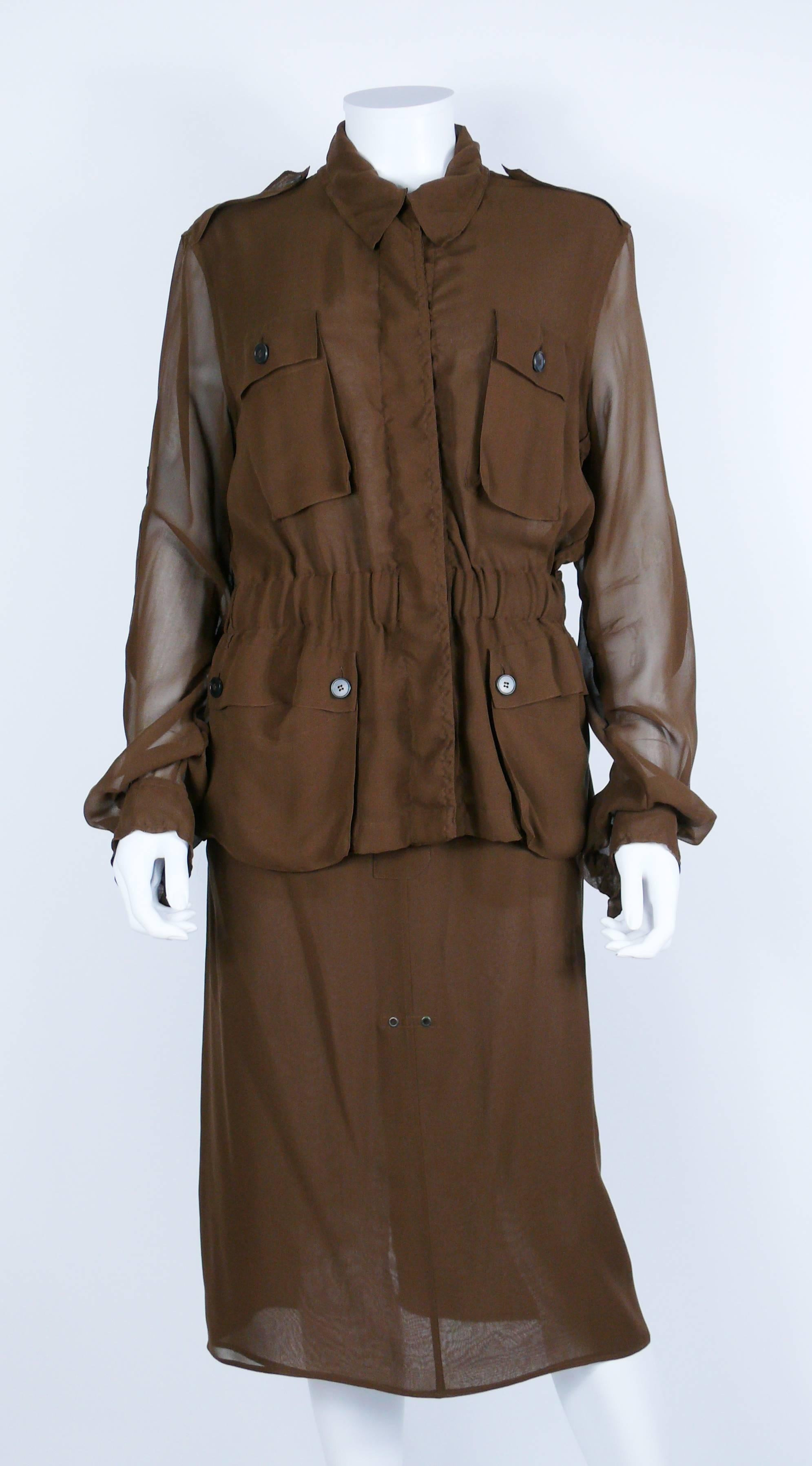 Yves Saint Laurent by Tom Ford Rare Silk Safari Suit In Excellent Condition In Nice, FR