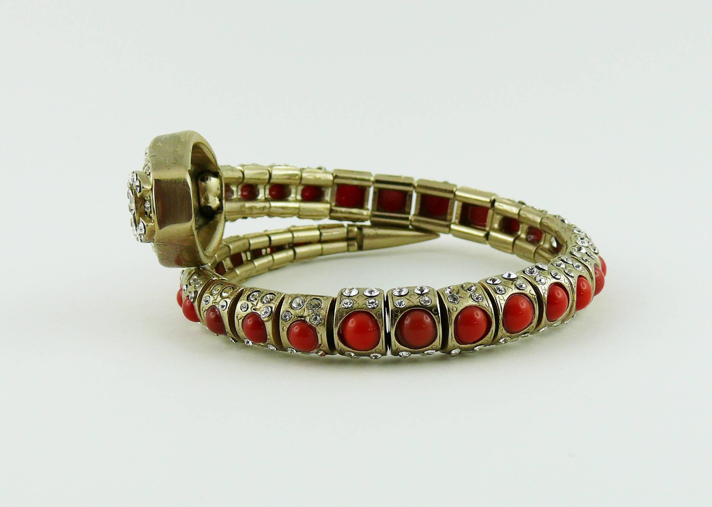 Chanel Jewelled Articulated Snake Bracelet  2