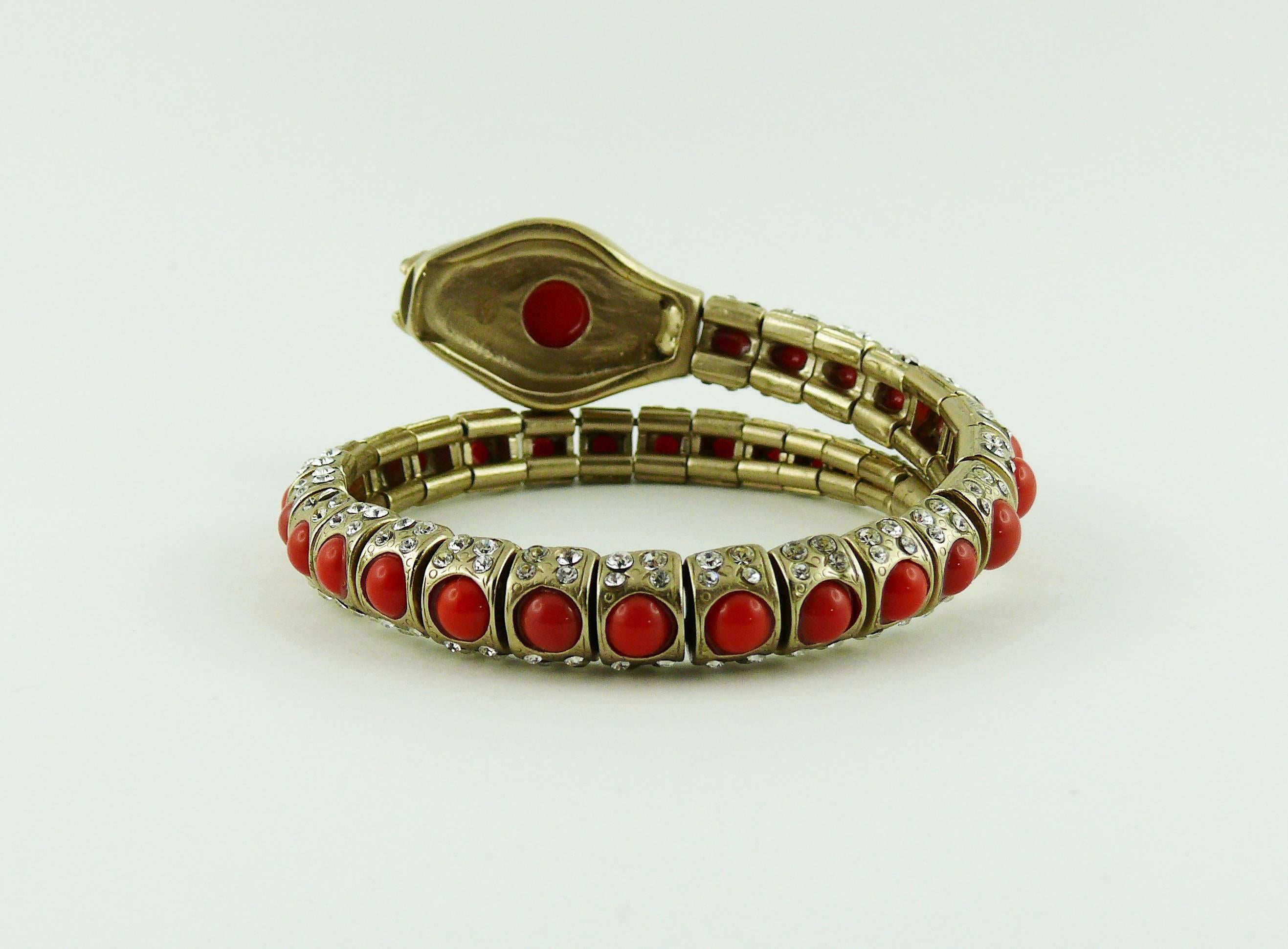 Chanel Jewelled Articulated Snake Bracelet  3