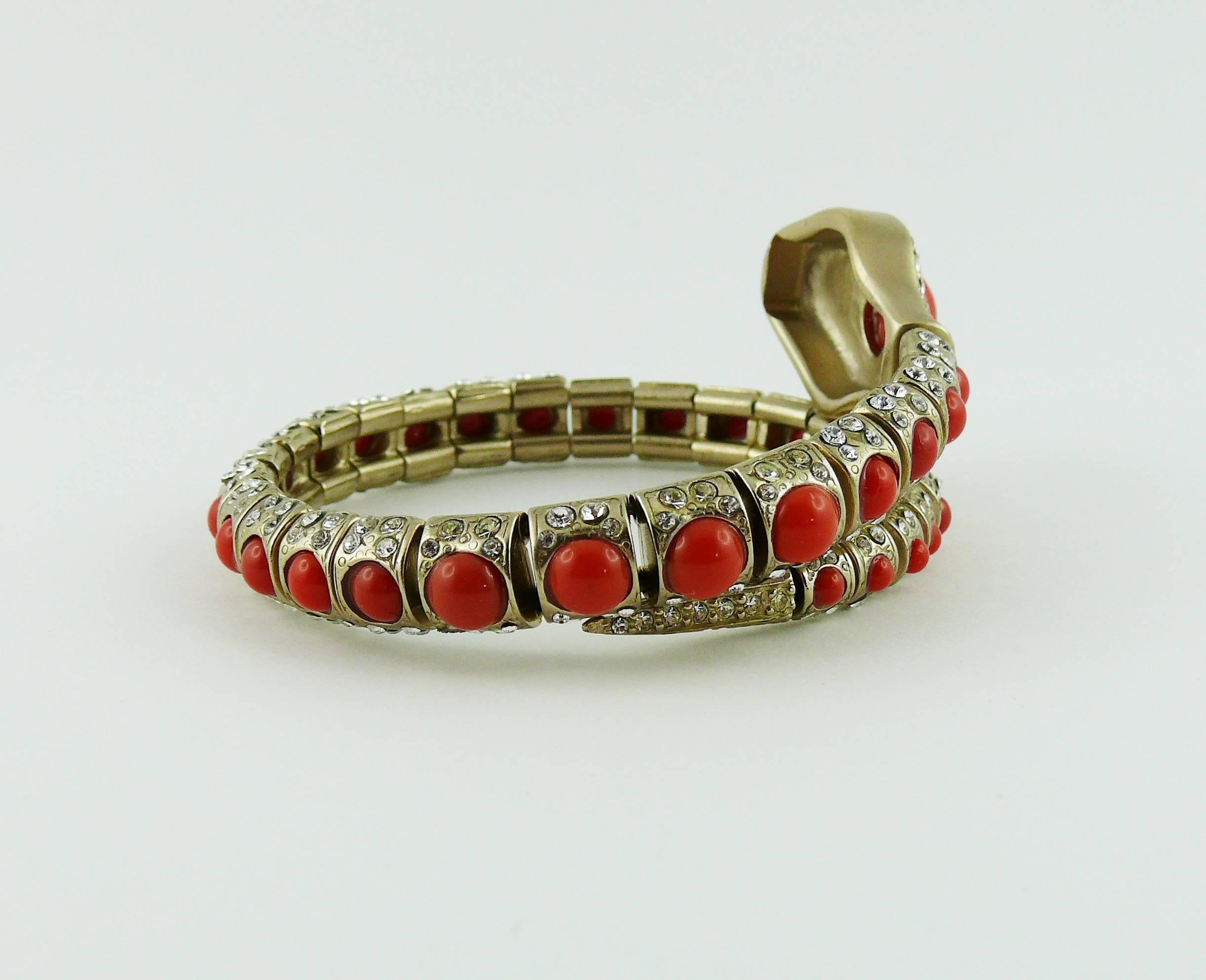 Chanel Jewelled Articulated Snake Bracelet  4