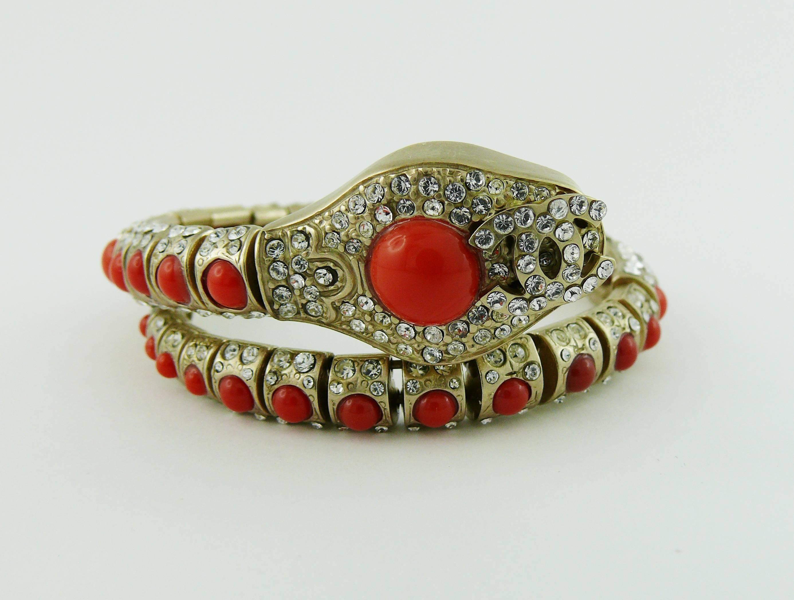 Chanel Jewelled Articulated Snake Bracelet 1