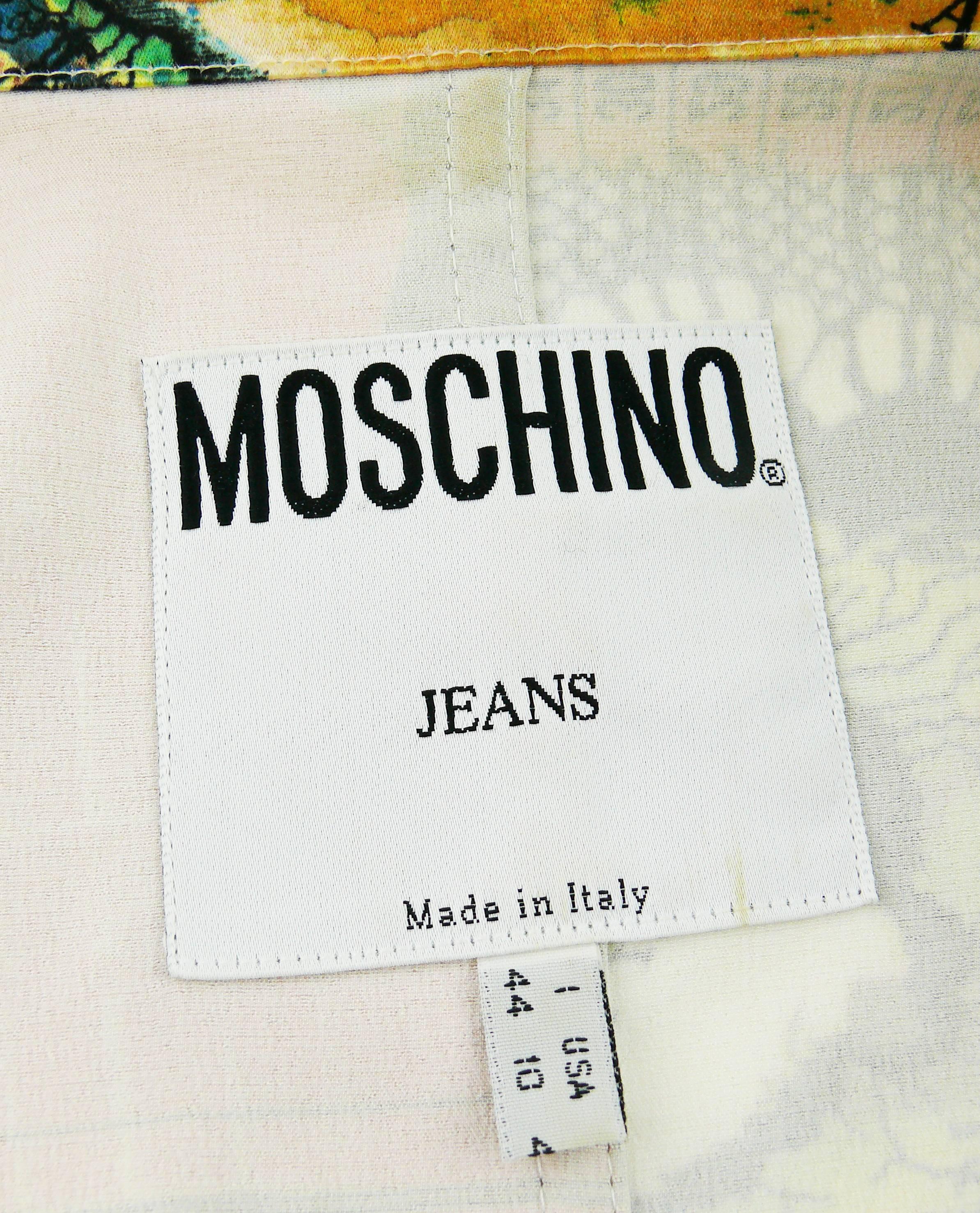 Moschino Jeans Vintage Italian Tribute Print Blazer 2