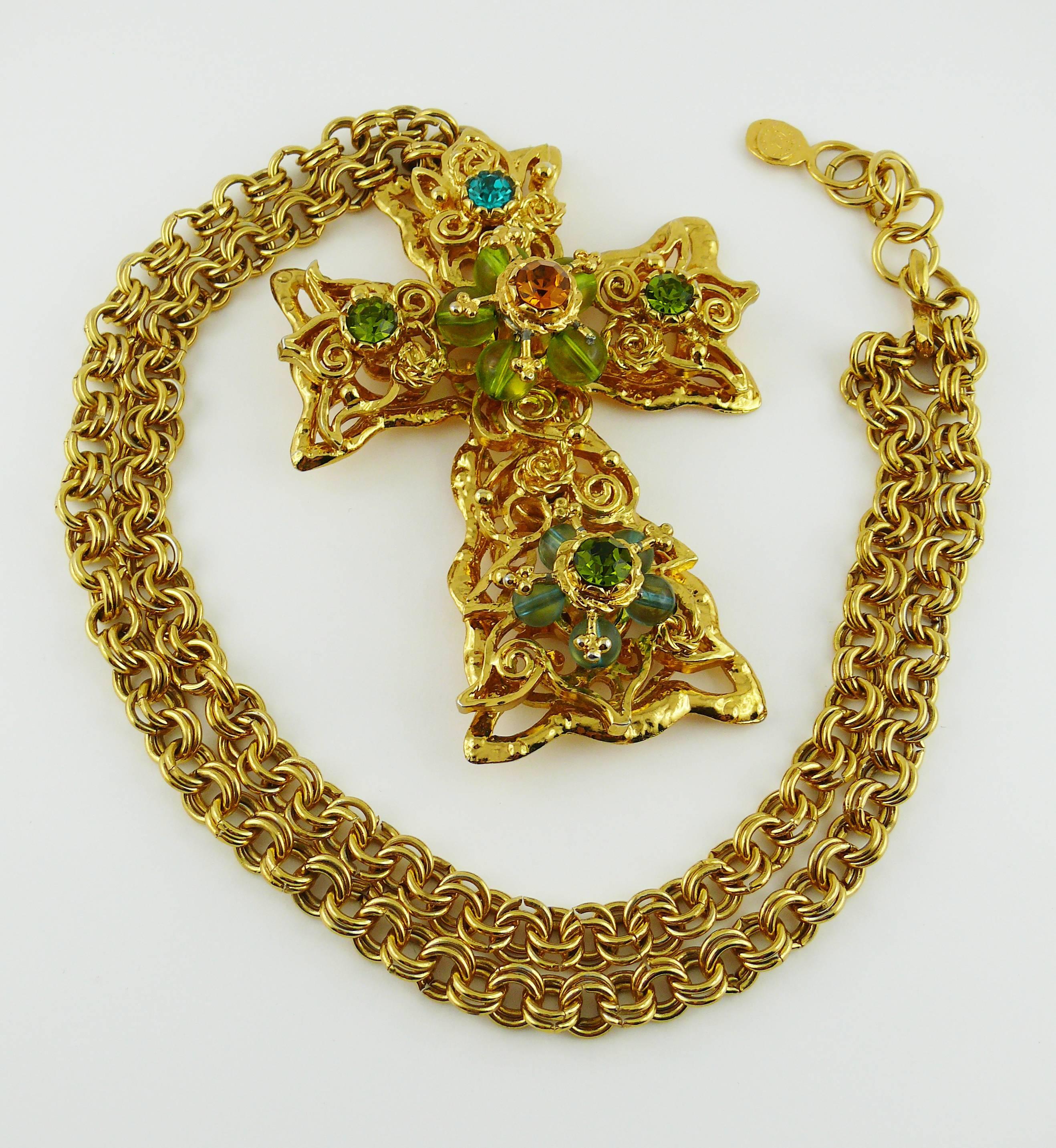 christian lacroix cross necklace