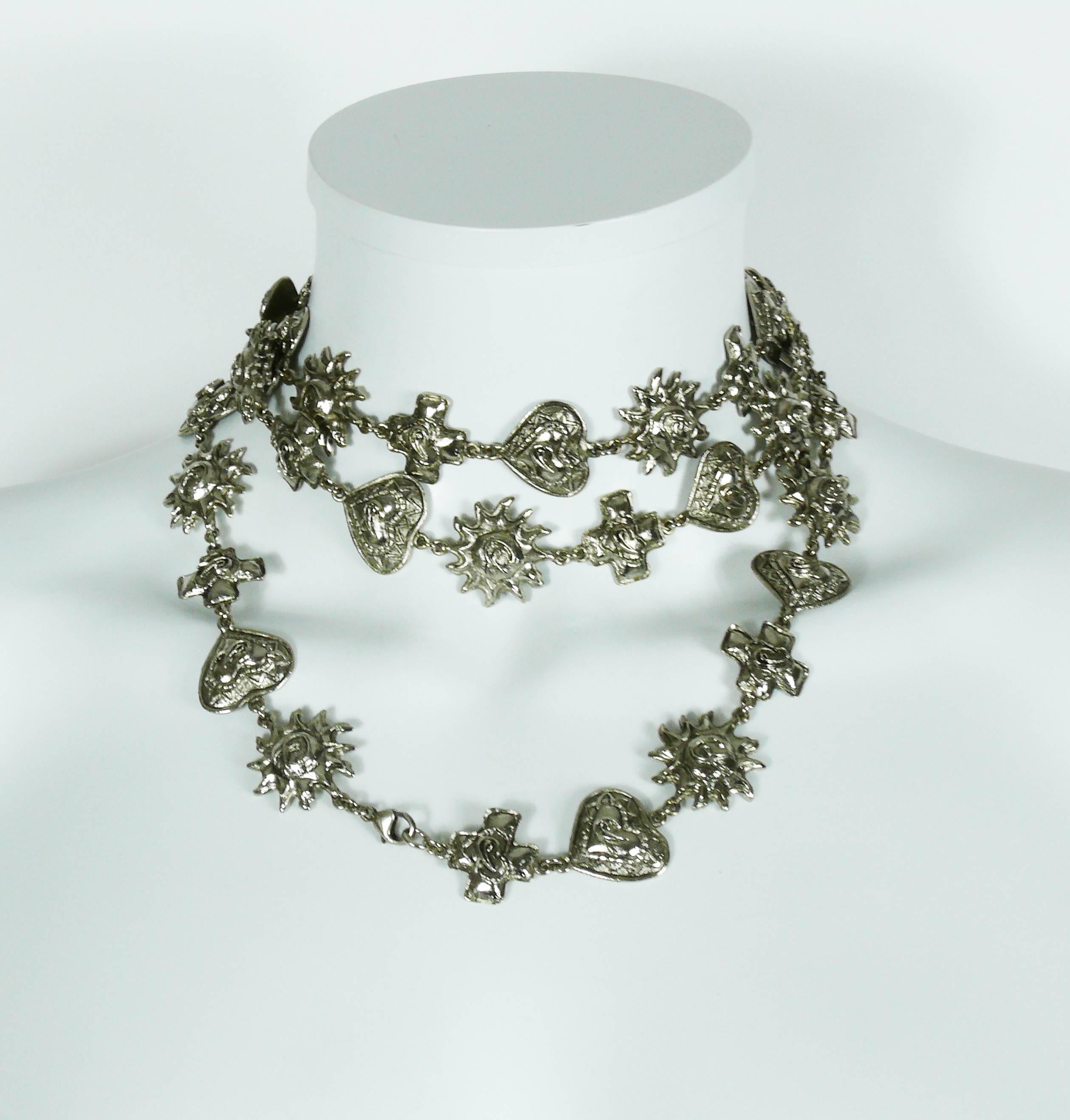 Women's Christian Lacroix Vintage Silver Tone Sautoir Necklace