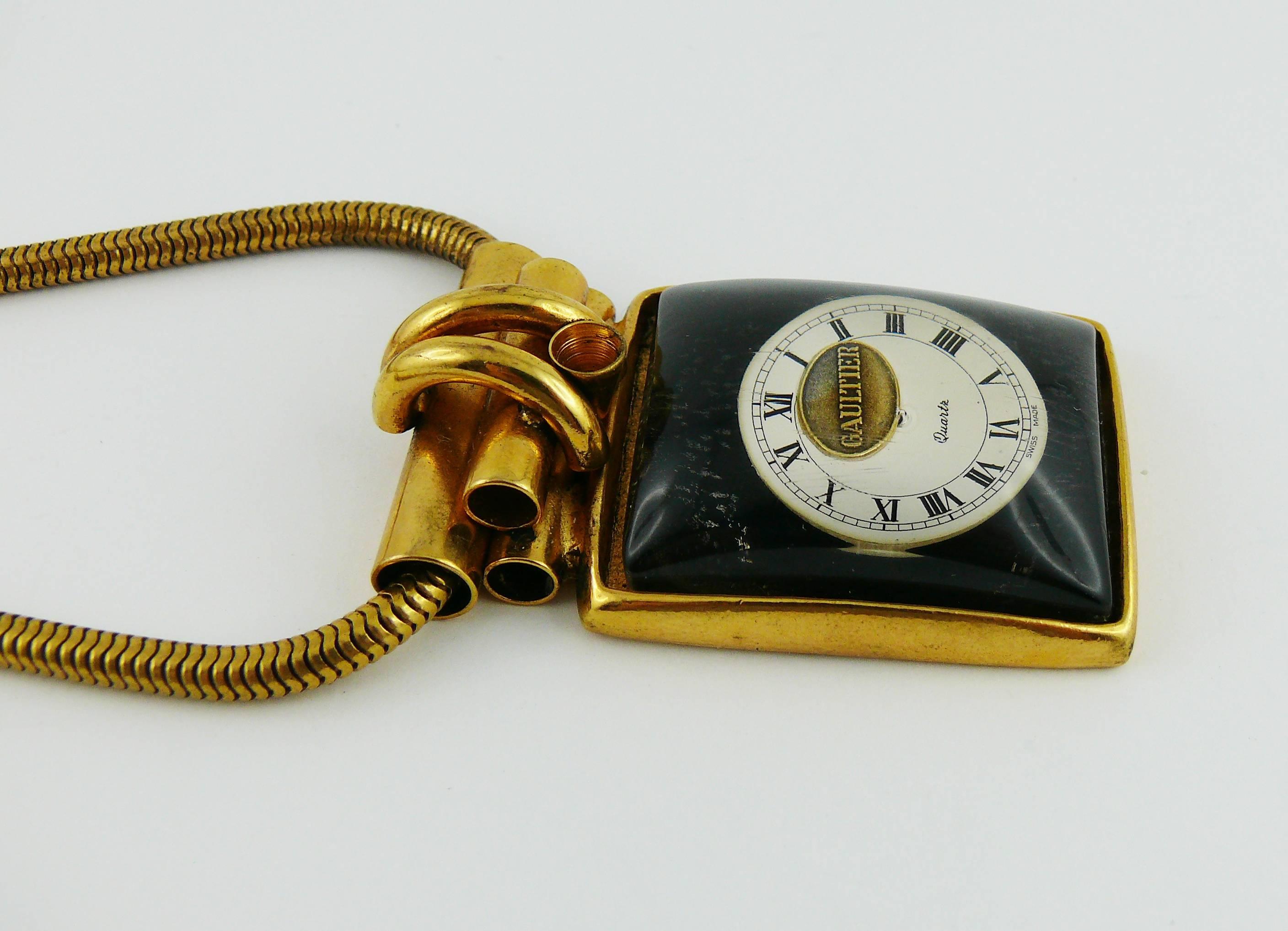 Women's or Men's Jean Paul Gaultier Vintage Rare Collectable Steampunk Watch Pendant Necklace