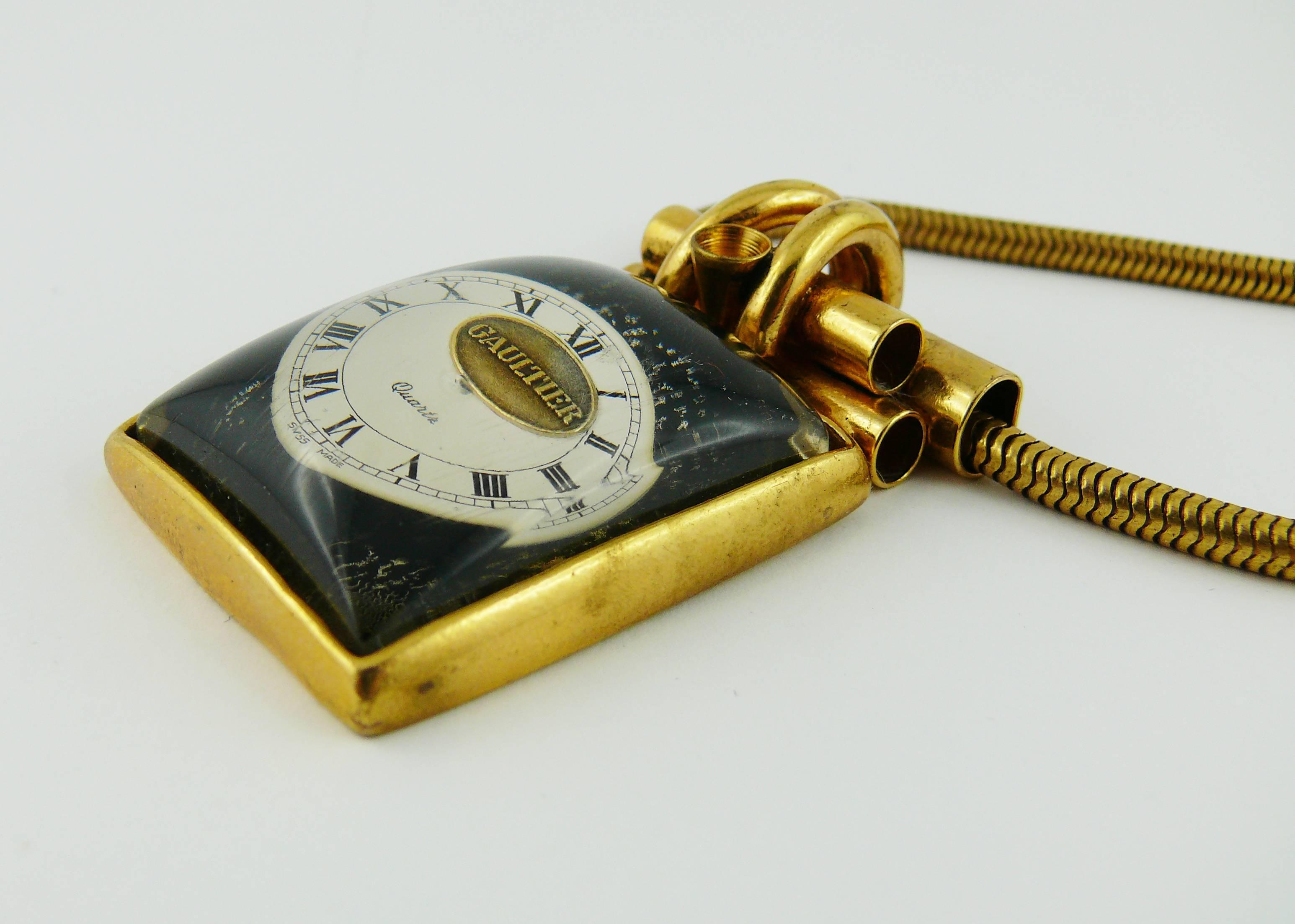 Jean Paul Gaultier Vintage Rare Collectable Steampunk Watch Pendant Necklace 1