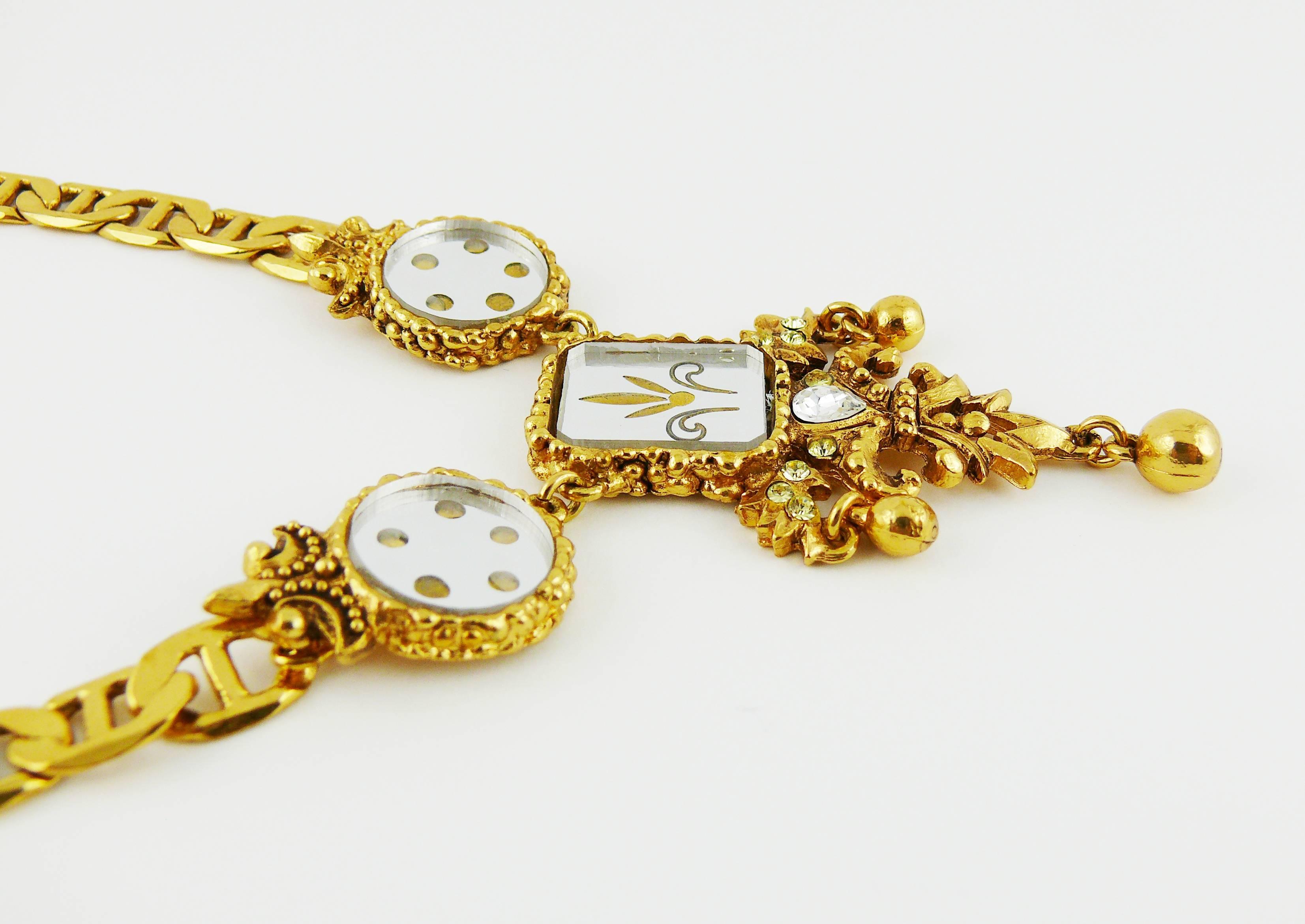 Women's Christian Lacroix Vintage Baroque Venitian Mirror Necklace