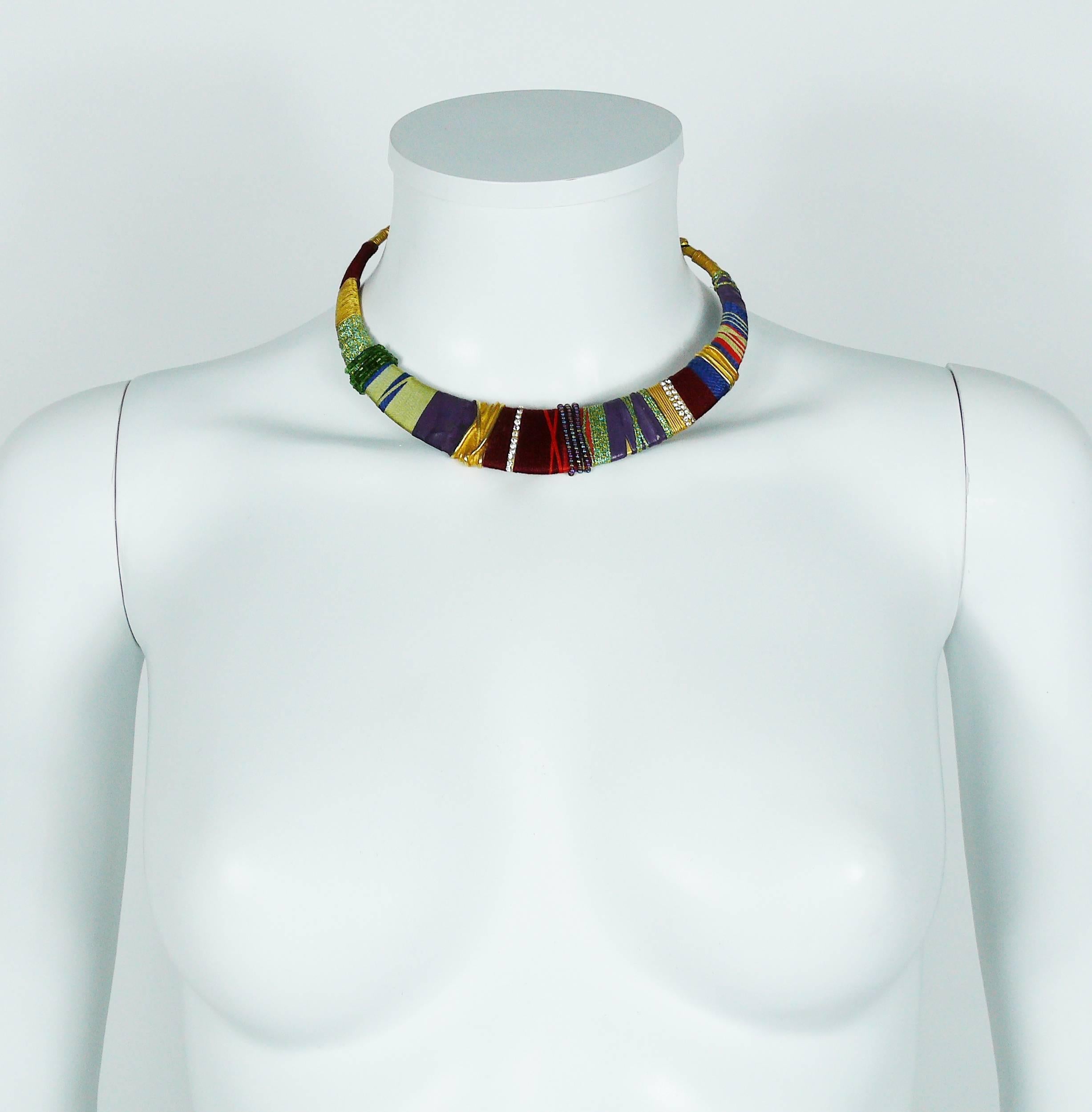 Women's Christian Lacroix Vintage Masai Inspired Choker Necklace