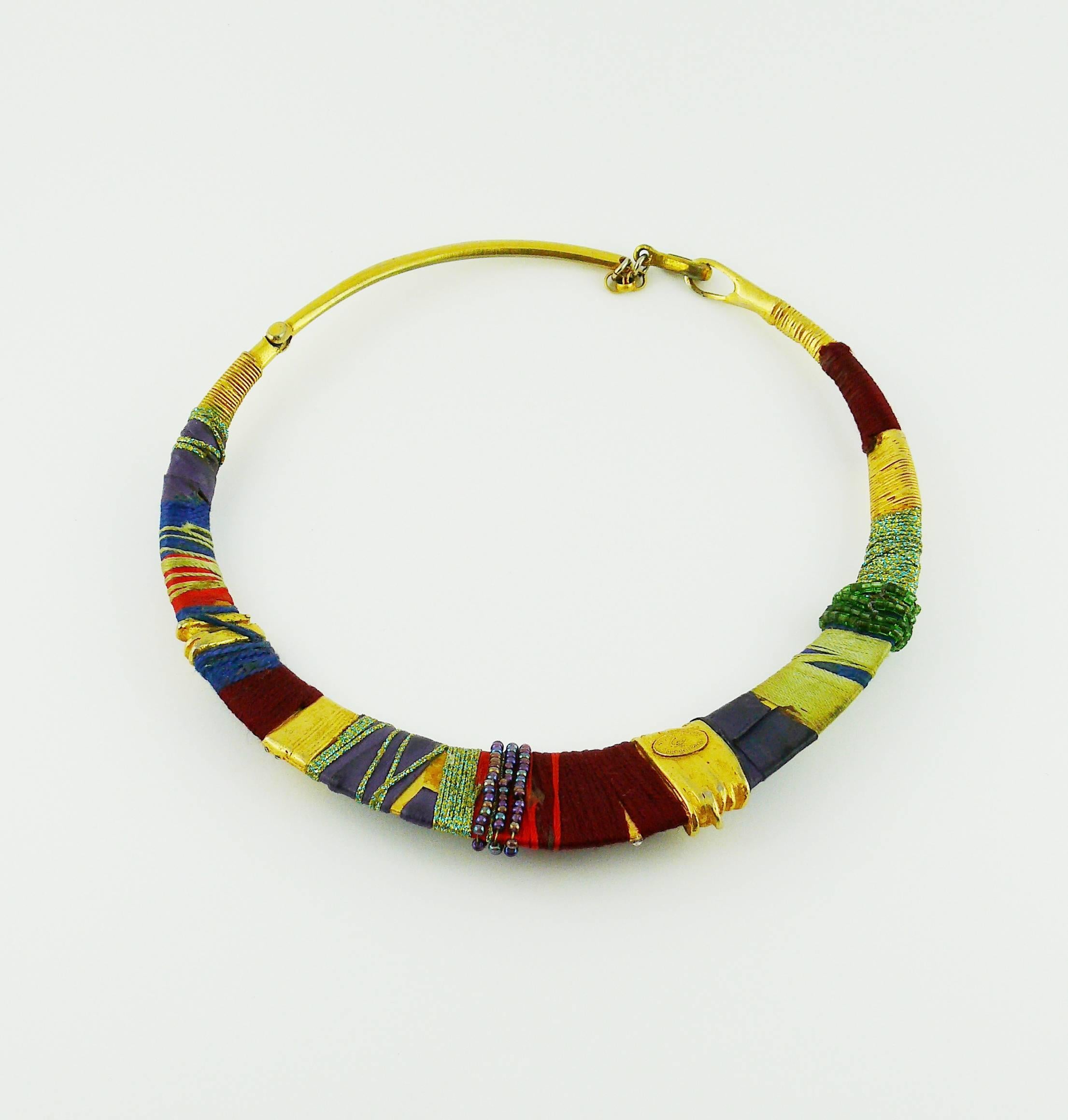 Christian Lacroix Vintage Masai Inspired Choker Necklace 3
