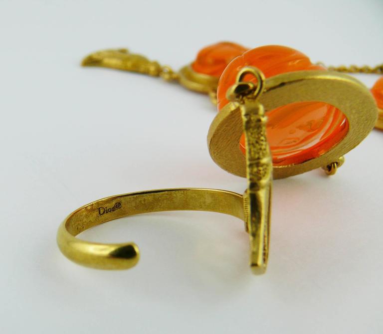 Christian Dior by John Galliano Egyptian Revival Scarab Ring Bracelet