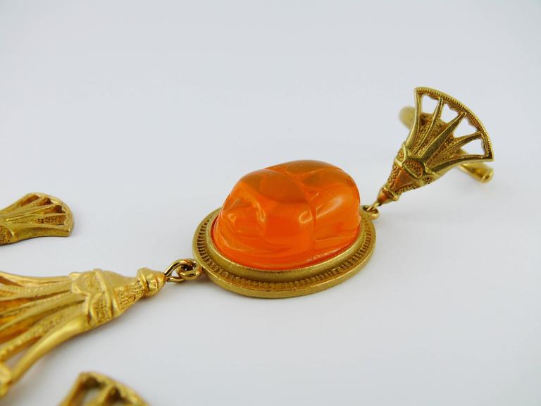 Christian Dior by John Galliano Egyptian Revival Scarab Ring Bracelet