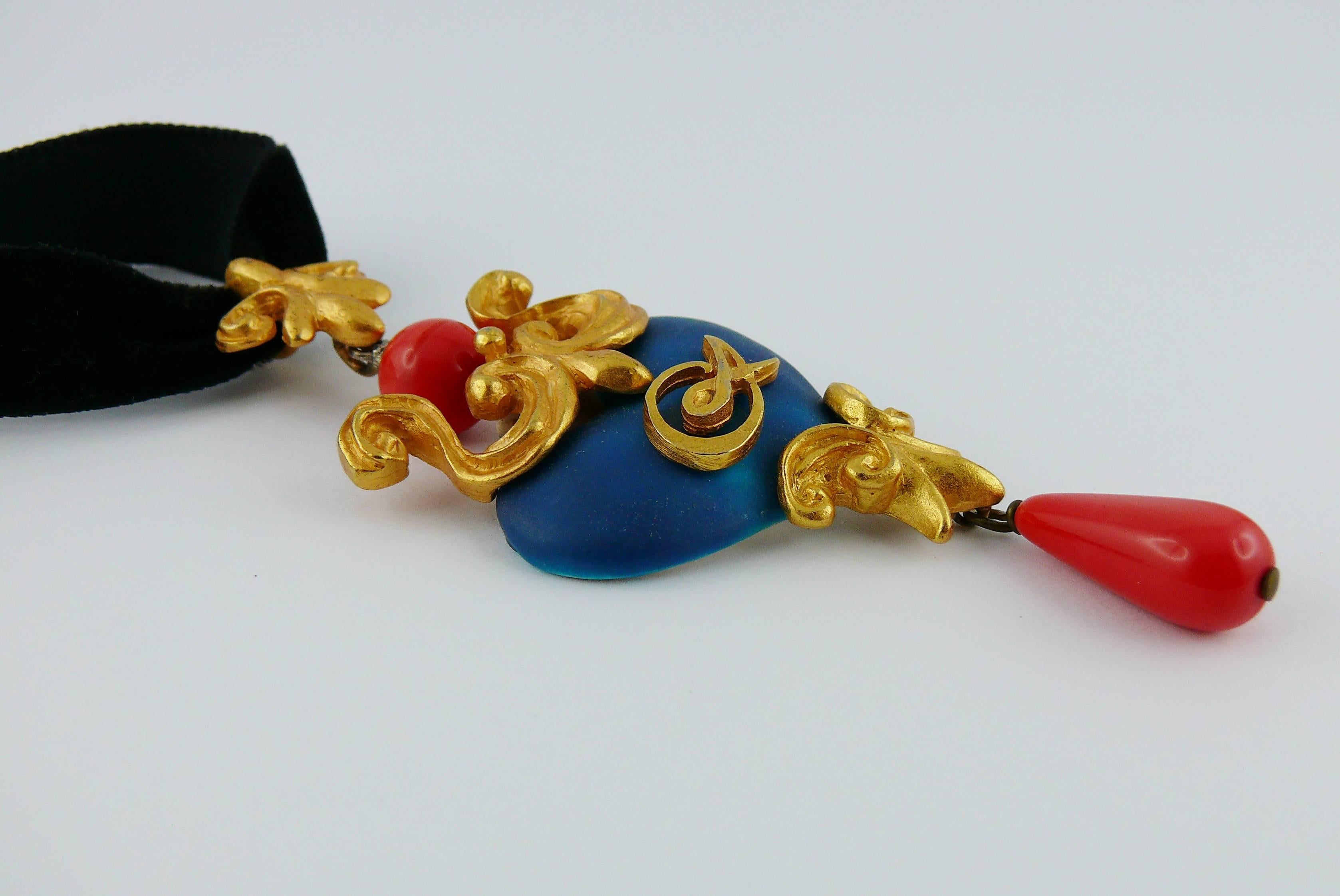 Women's Christian Lacroix Vintage Baroque Heart Pendant Necklace