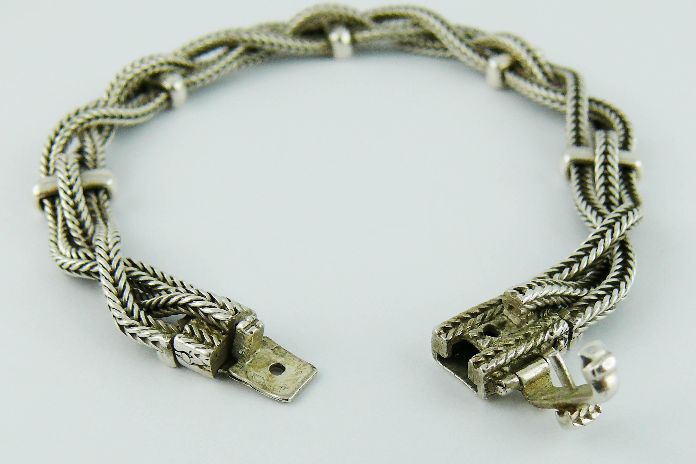 Hermes Vintage Rare Sterling Silver Bracelet 1