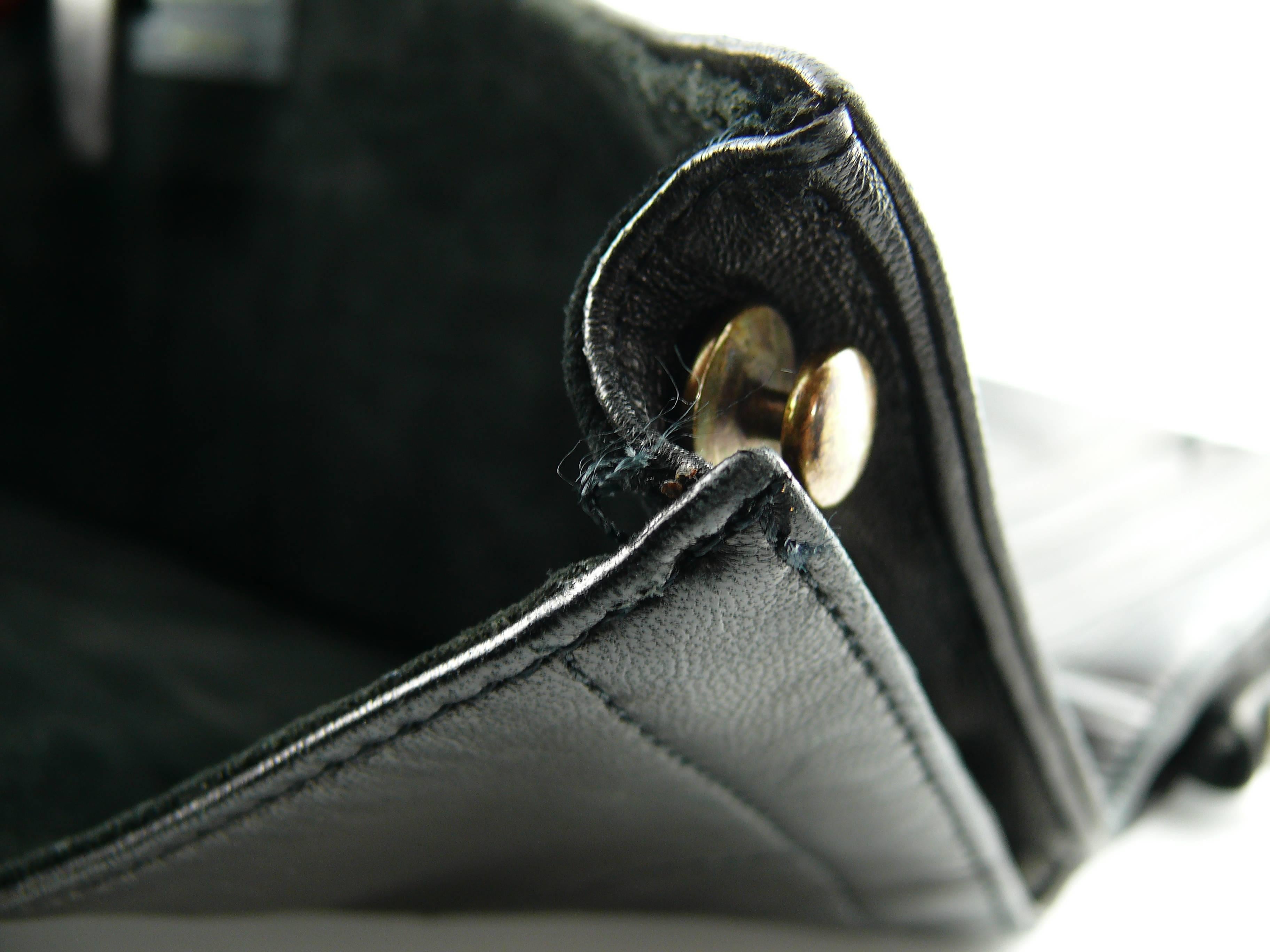 Jean Paul Gaultier Vintage Black Lambskin Corset Bag Clutch For Sale 3