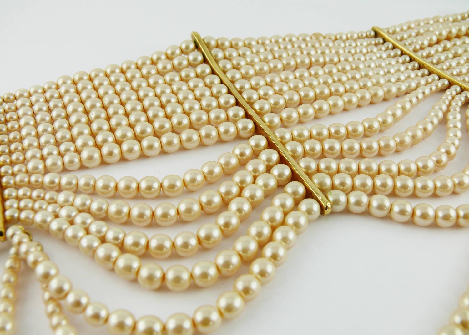 Christian Dior Iconic Multi Strand Edwardian Inspired Pearl Choker