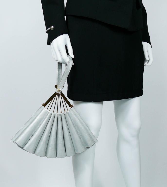 Karl Lagerfeld Vintage Rare Iconic Novelty Fan Bag For Sale at 1stdibs