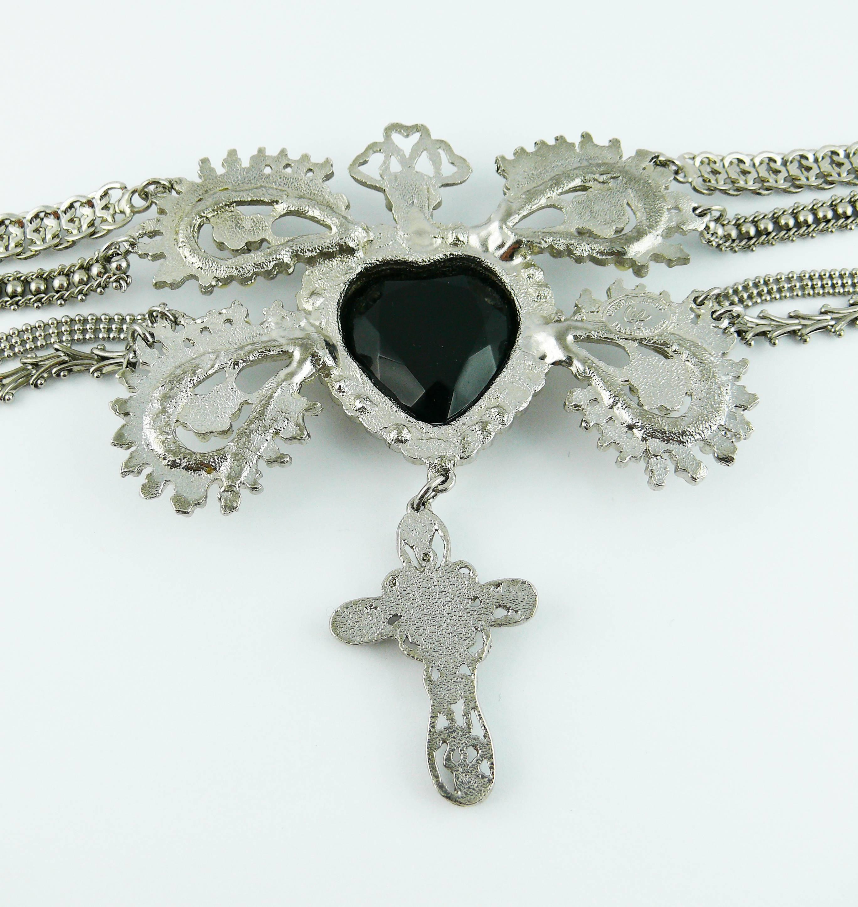 Christian Lacroix Vintage Ex Voto Sacred Heart Necklace 1