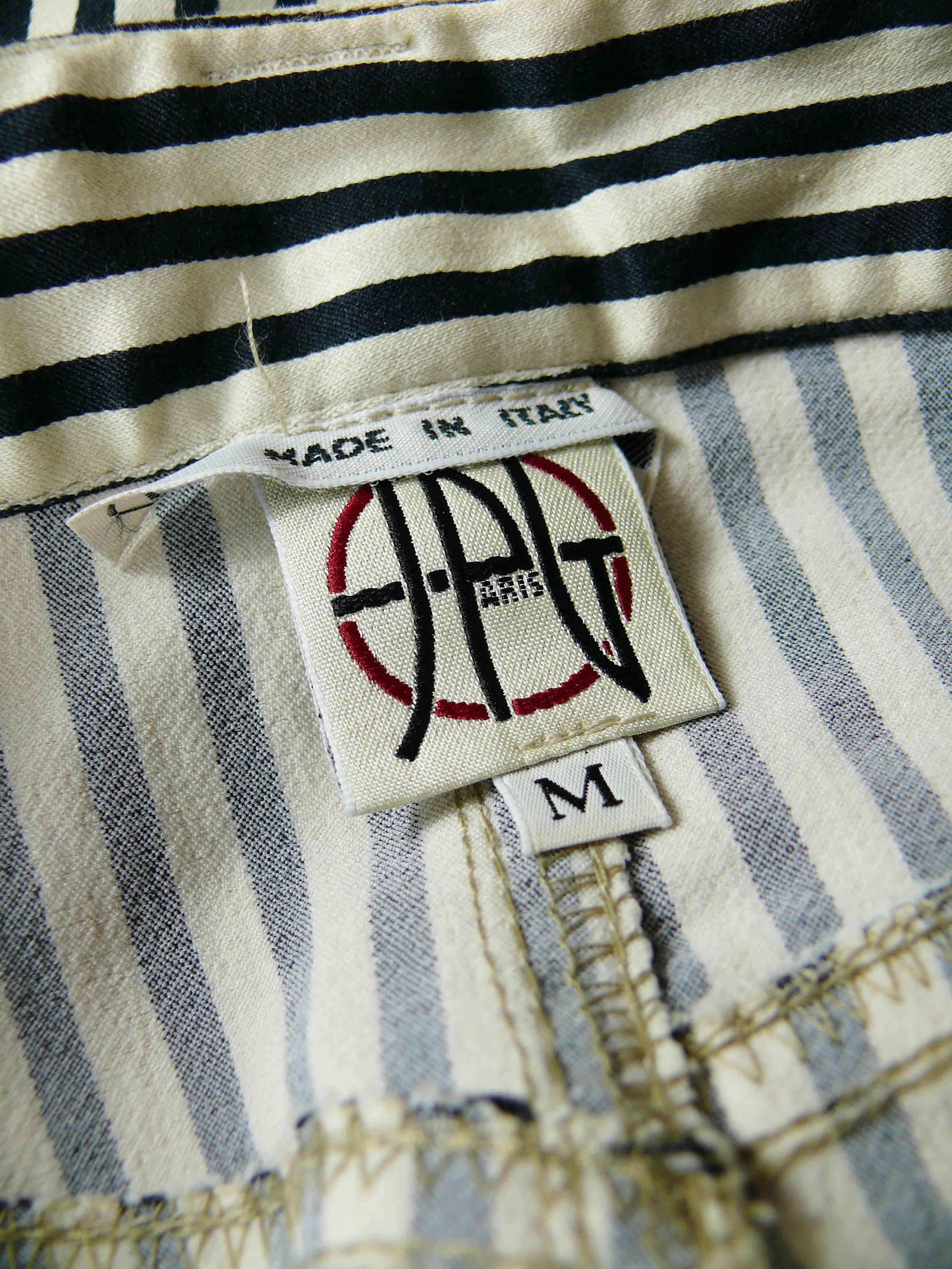 Jean Paul Gaultier Vintage 1990s Striped Vest and Trouser Set at 1stDibs