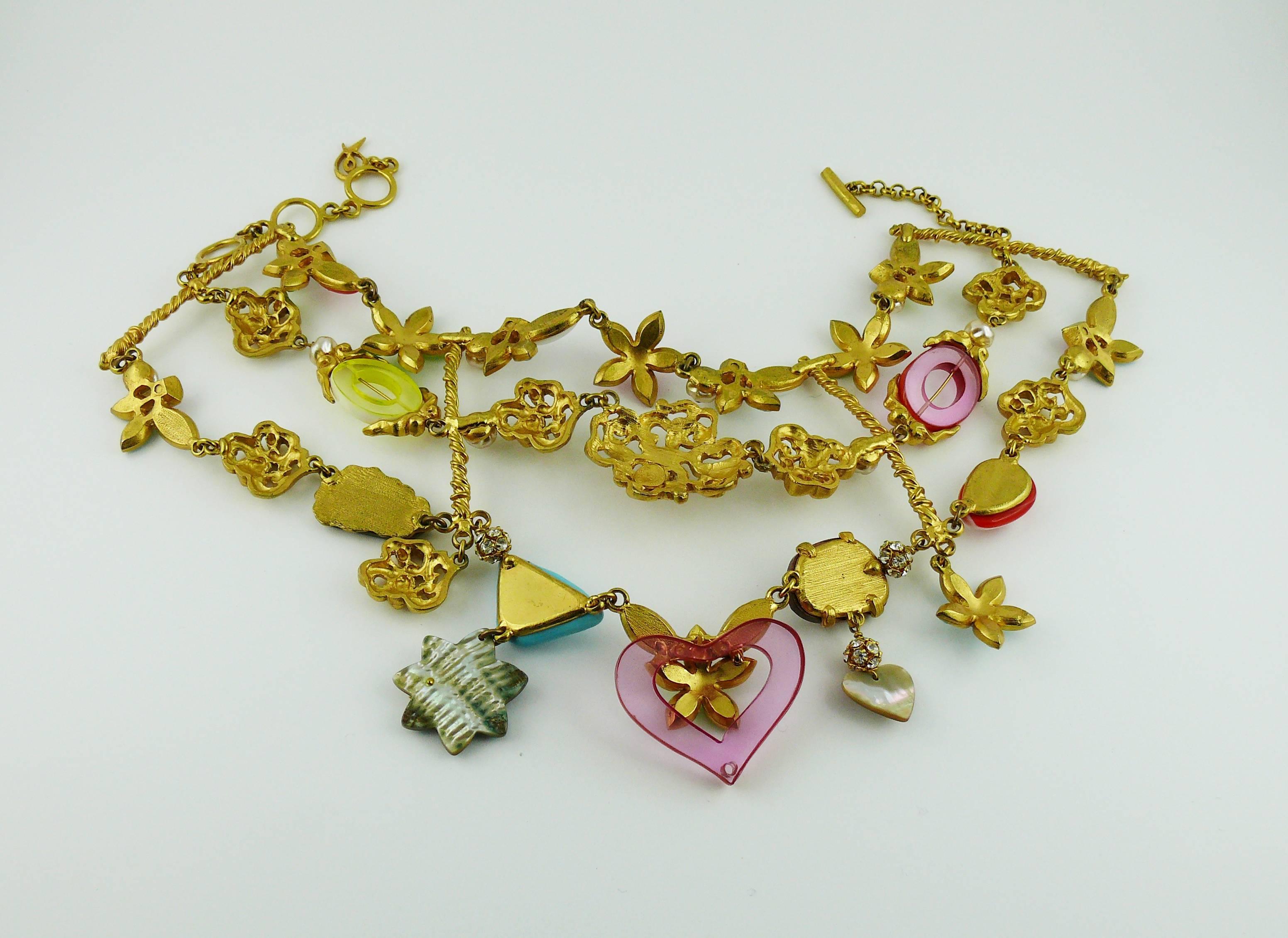 Christian Lacroix Vintage Opulent Multi-Strand Choker Necklace 5